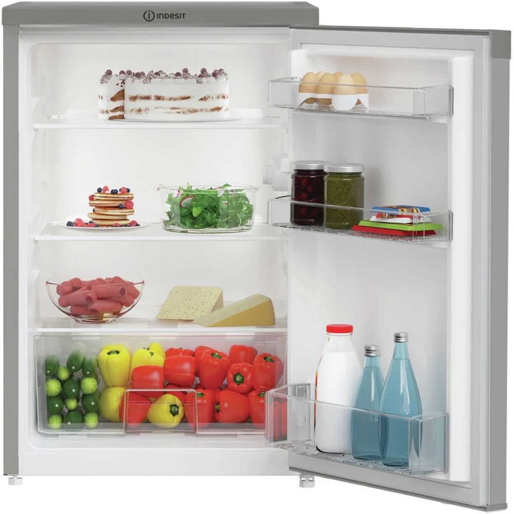 Indesit I55R1 112S UK - Silver Under Counter Larder Fridge - 128L - E energy - Image 3