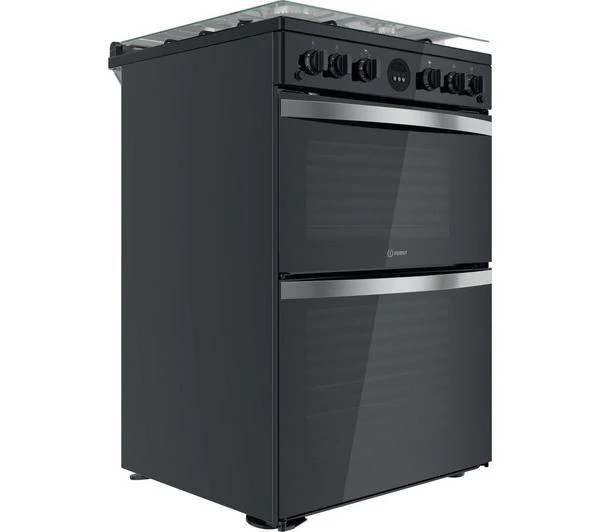 Indesit ID67G0MCB/UK - 60cm Black 4 Zone Gas Cooker - A/A energy - Image 4
