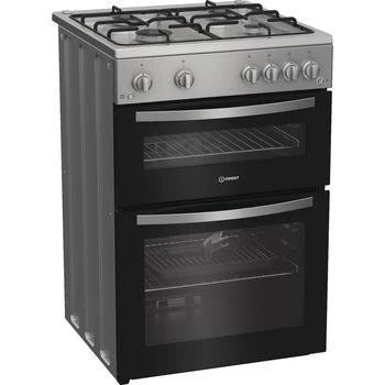 Indesit IDG6GS - Silver 60cm Gas Double Cooker - A+ Energy Rating - Image 3