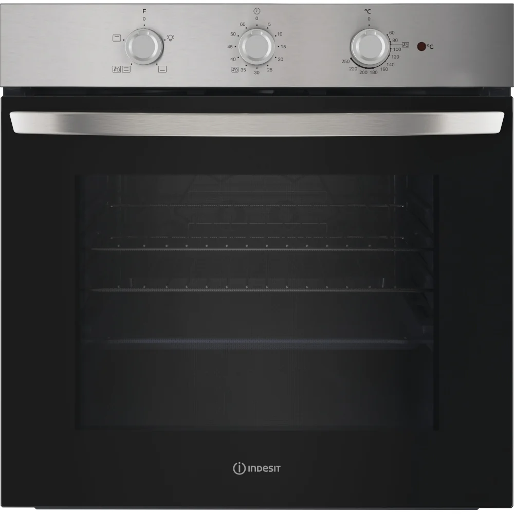 Indesit IO 232H X UK - Stainless Steel Single Oven - 71L - A Energy - Image 2