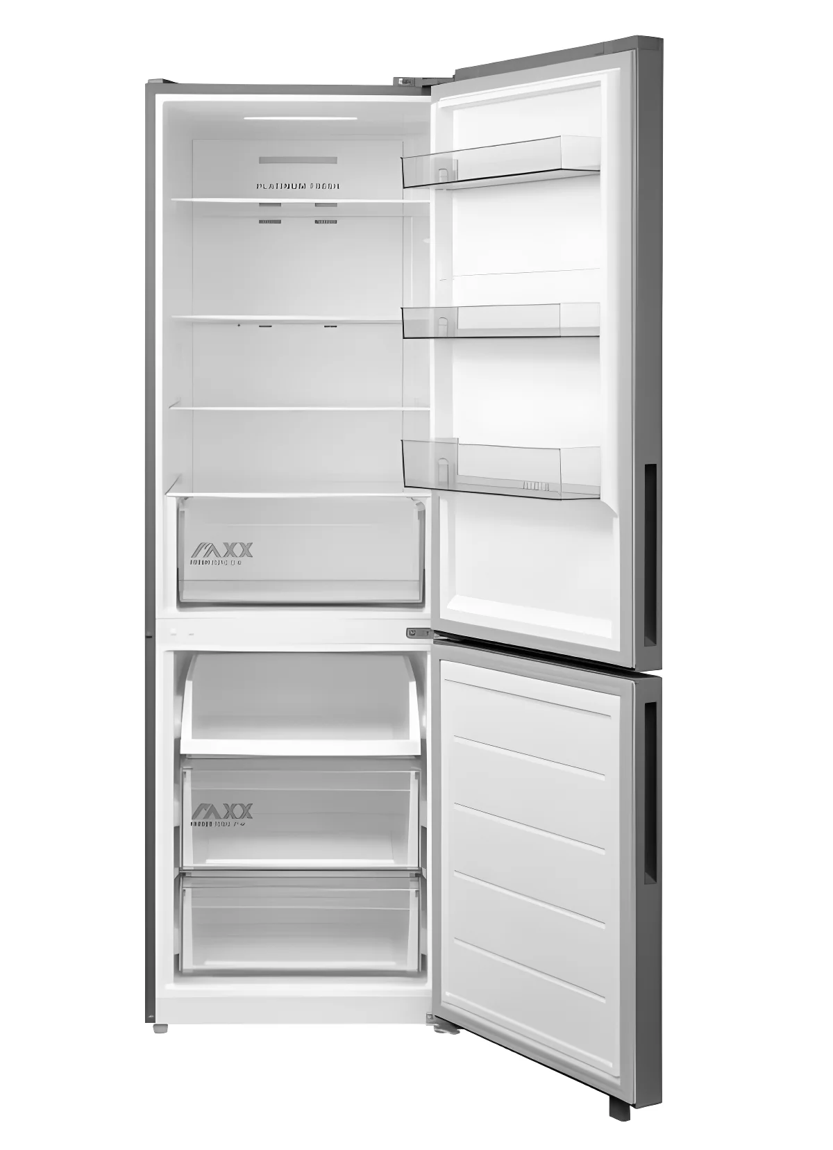 Midea MDRB548MME46 - Inox Fridge Freezer - 401L - E Energy - Image 2