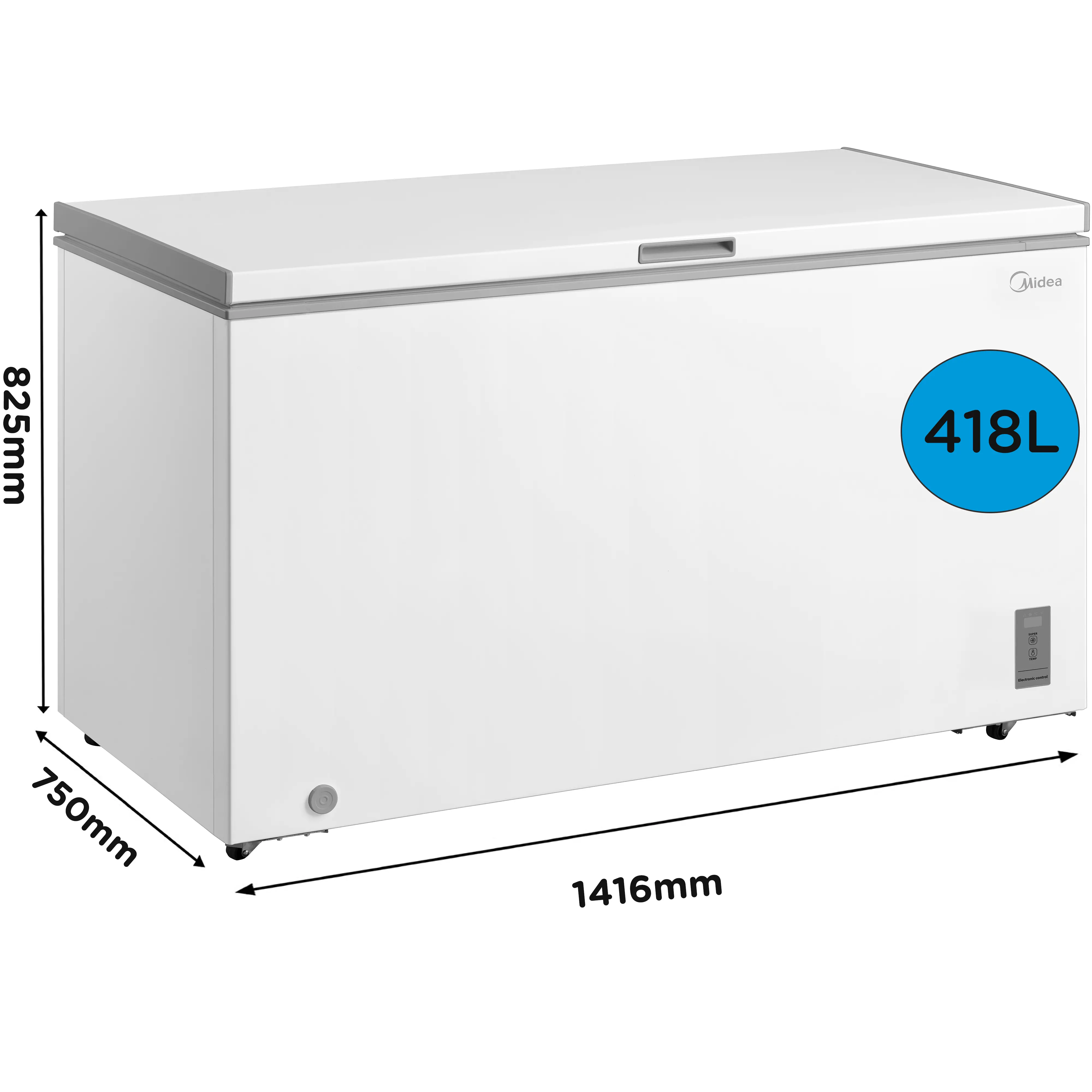 Midea MDRC564FZE01 - White Chest Freezer - 418L Capacity - E Energy Rating - Image 5