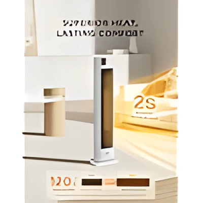 Midea MHF202RSWPK - White 2000W PTC Tower Heater - 75° Oscillation - 24H Timer - Image 3