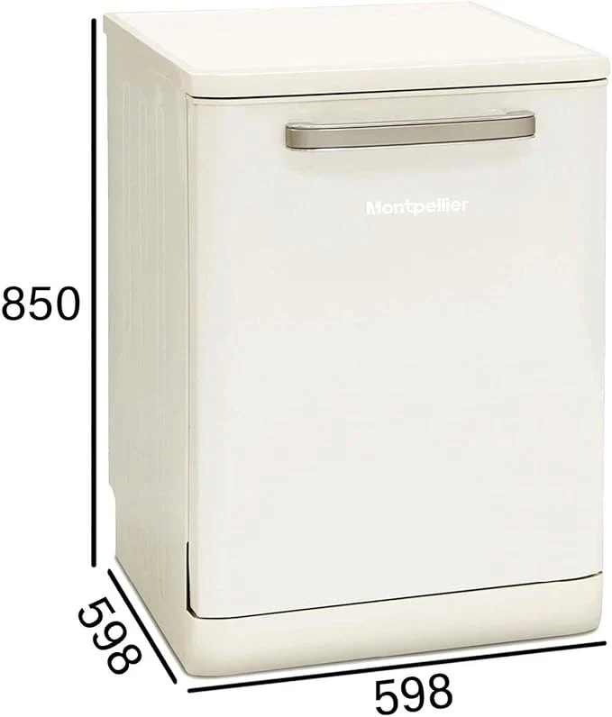 Montpellier MAB1353DC - Cream 13 Place Settings Retro Dishwasher - D Energy Rating - Image 5