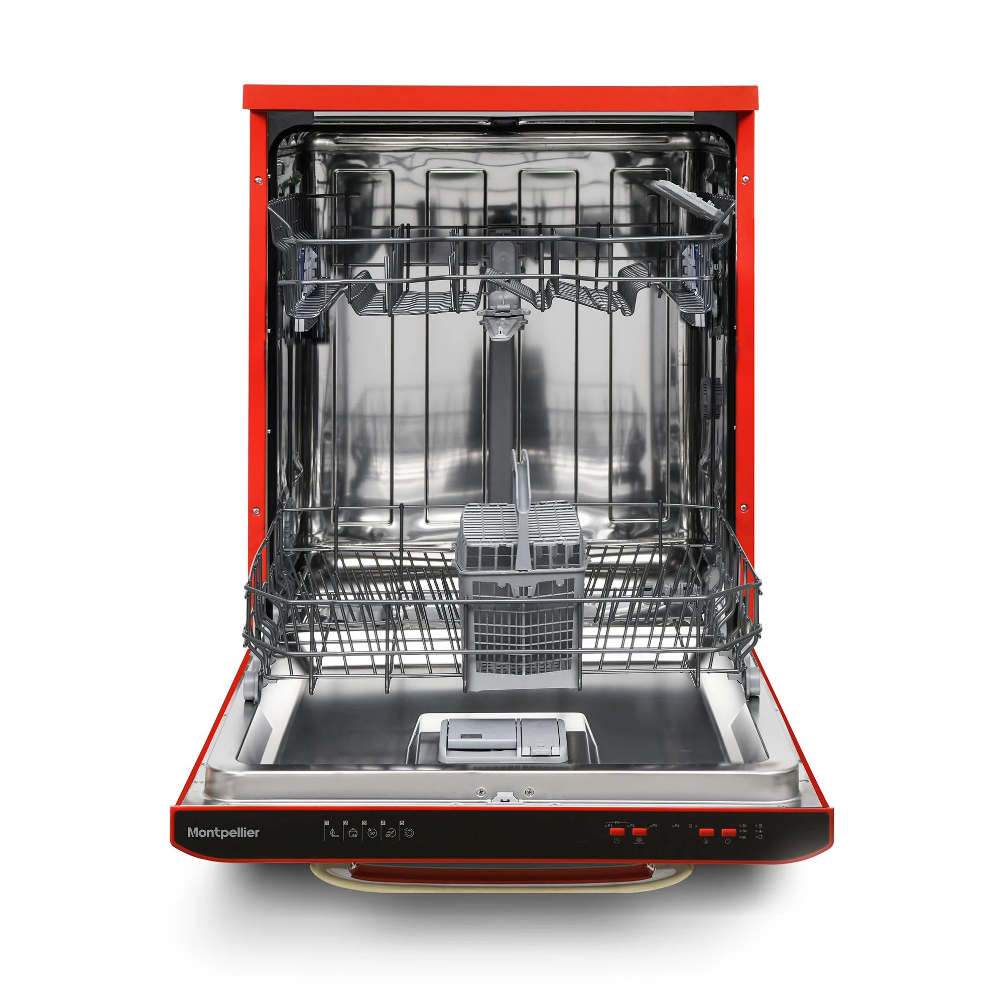 Montpellier MAB1353DR - Red 60cm Retro Dishwasher - 13 Place Settings- D rated - Image 2