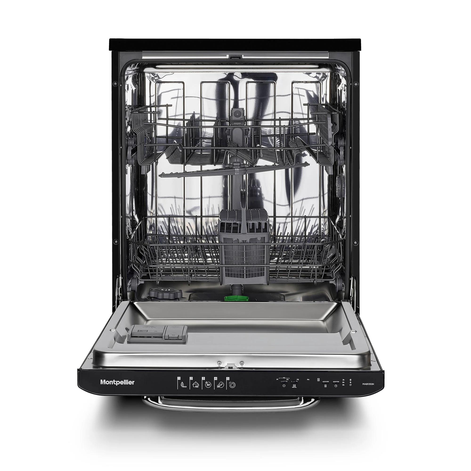 Montpellier MAB1353K 60cm Retro Dishwasher in Black - Image 3
