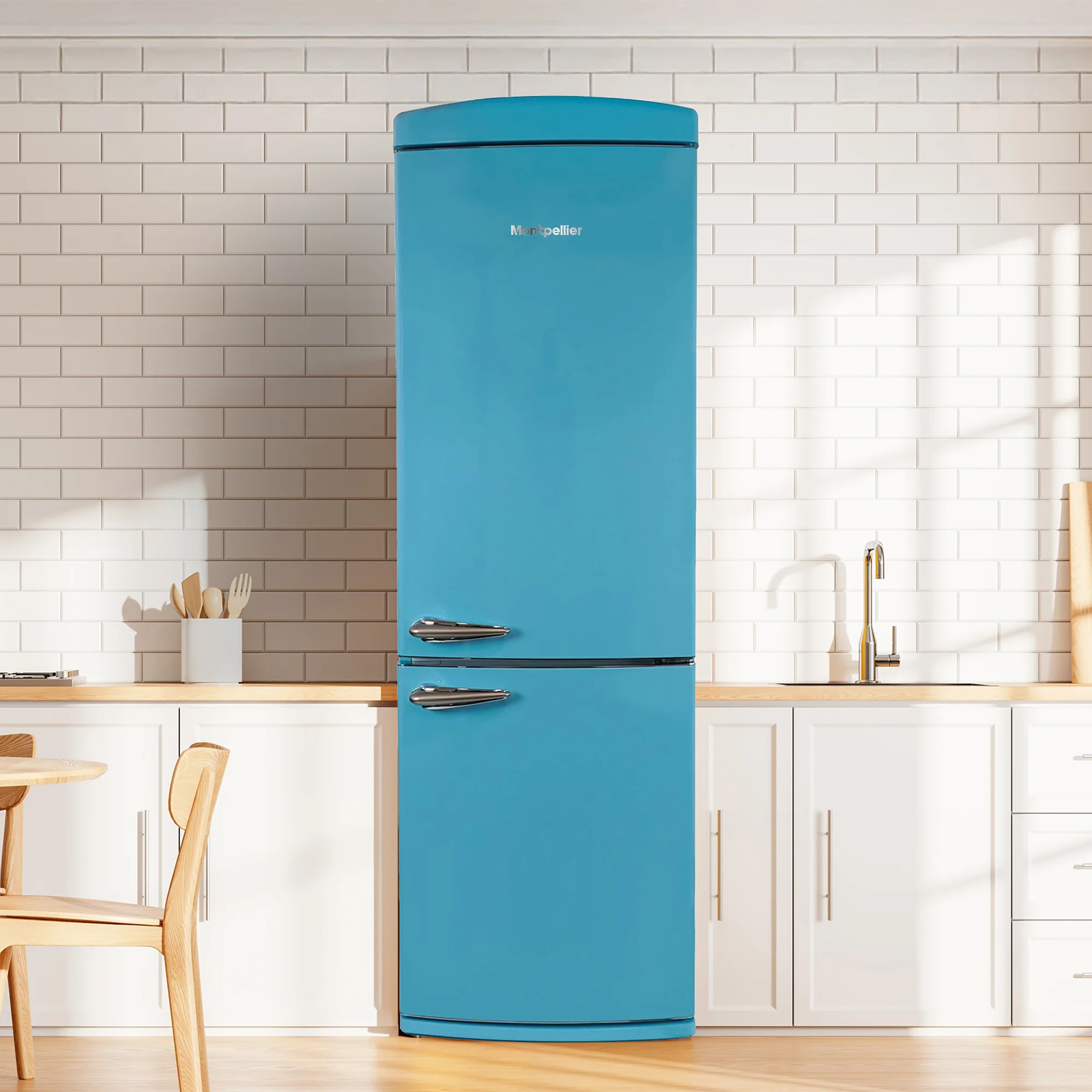 Montpellier MAB190PB - Blue Fridge Freezer - 295L - E Energy - Image 9