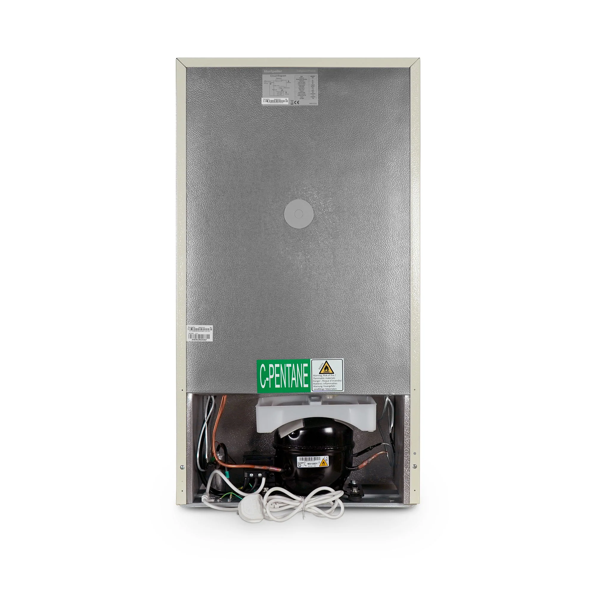 Montpellier MAB2035EC - Cream Undercounter Retro Fridge Freezer - 84 Litres - E Energy Rating - Image 4