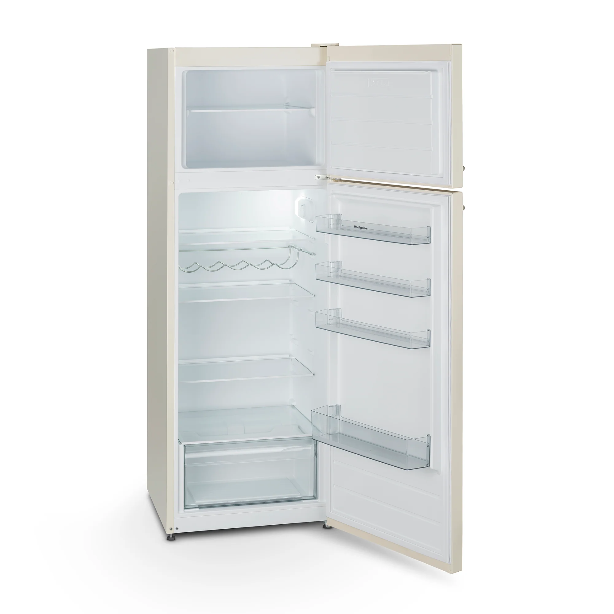 Montpellier MAB346EC Retro 80/20 Top Mount Fridge Freezer in Cream - E Rated - Image 4
