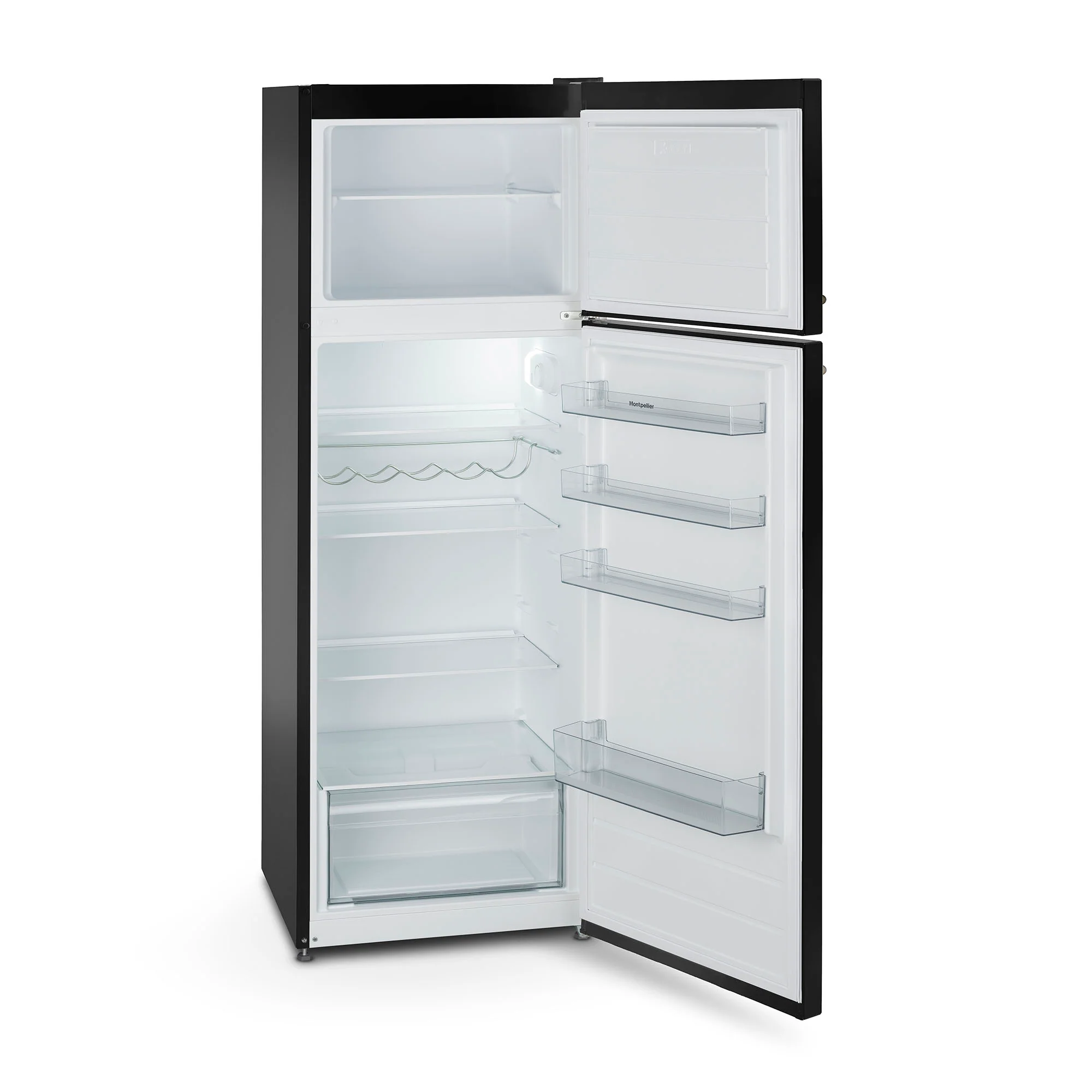 Montpellier MAB346EK - Black Retro Top Mount Fridge Freezer - 312L Total Capacity - E energy - Image 2