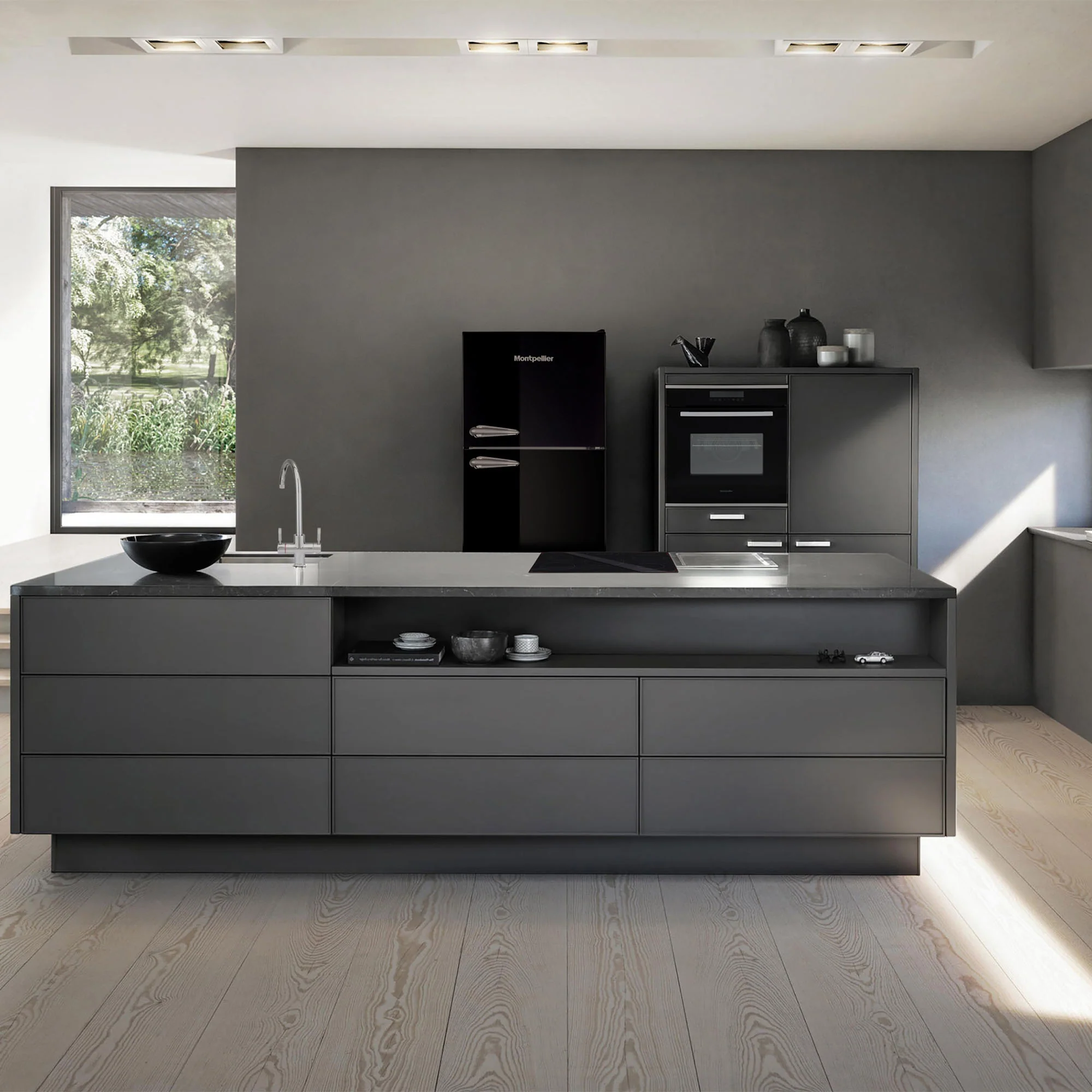 Montpellier MAB346EK - Black Retro Top Mount Fridge Freezer - 312L Total Capacity - E energy - Image 5