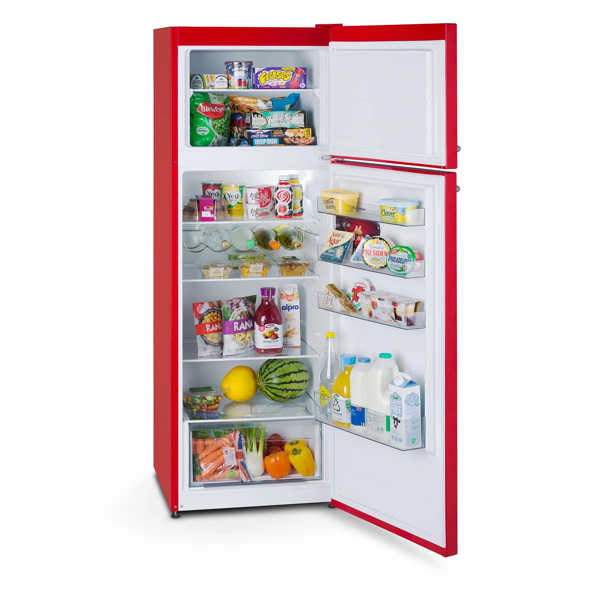 Montpellier MAB346ER - Red Retro 80/20 Top Mount Fridge Freezer - 312L Capacity - E energy rating - Image 4