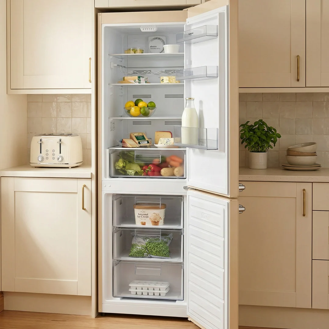 Montpellier MAB386EC - Cream Retro No Frost Fridge Freezer - 186cm - E Energy Rating - Image 5