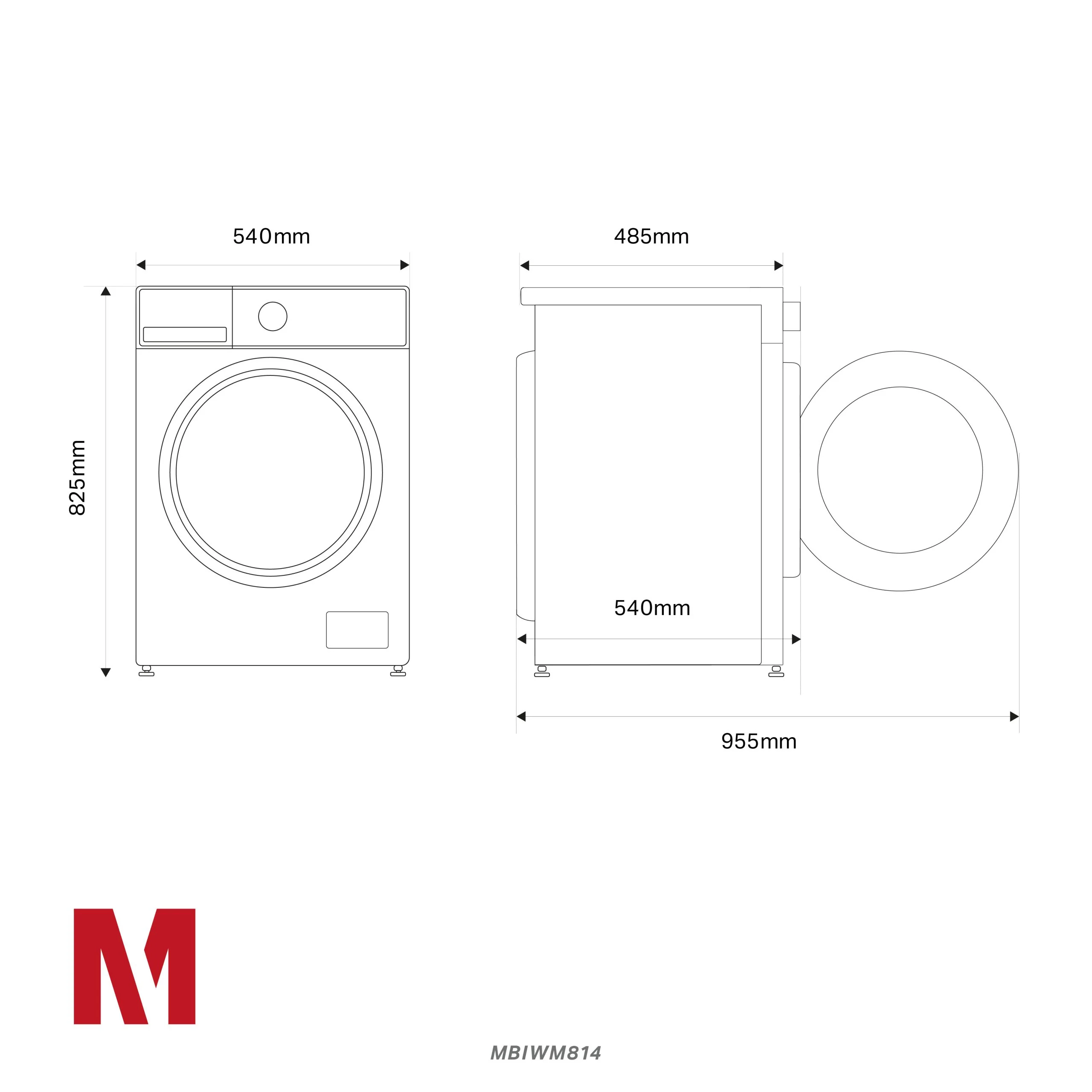 Montpellier MBIWM814 - 8KG Integrated Washing Machine - 1400 RPM - A energy - Image 9