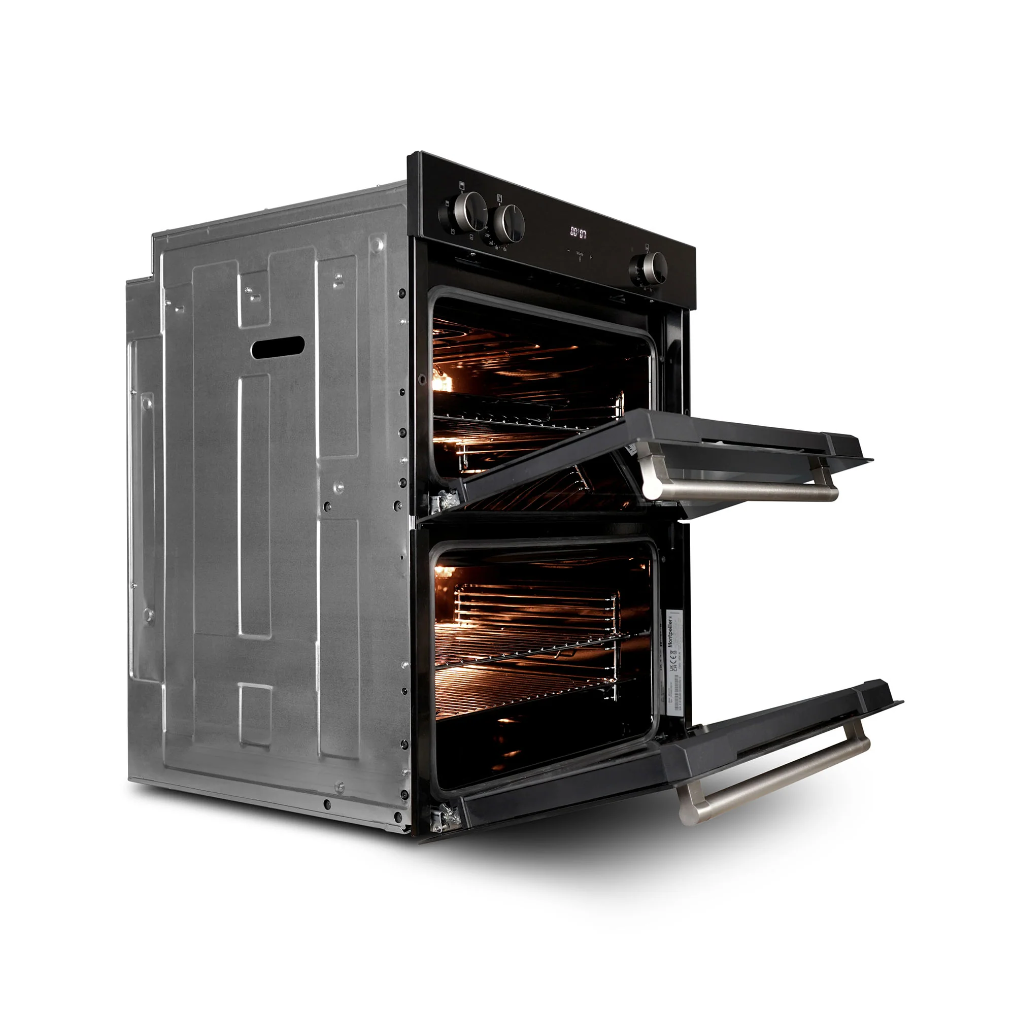 Montpellier MBUDO72 - Black Built-Under Double Oven - 39L/53L Capacity - A/A Energy - Image 2