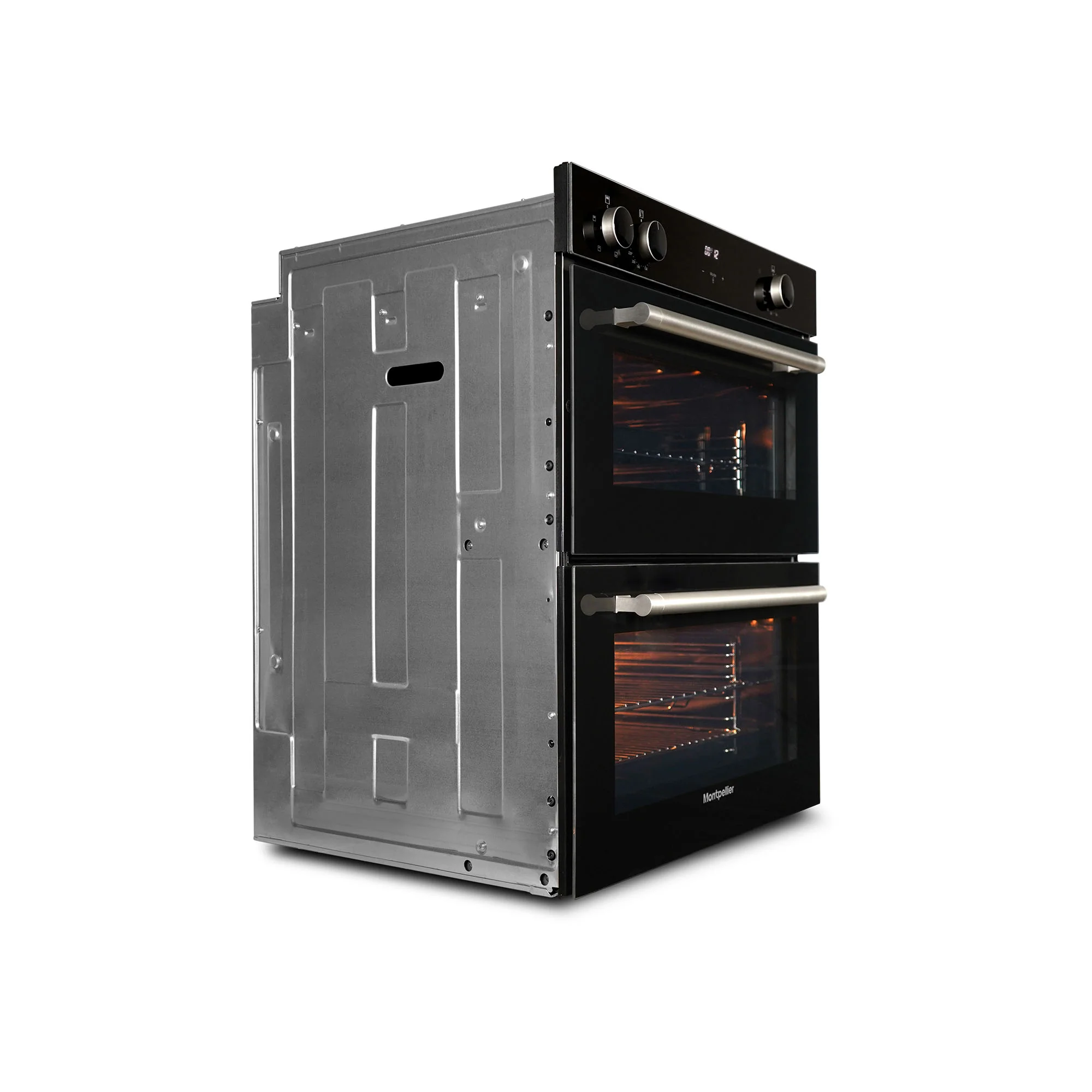 Montpellier MBUDO72 - Black Built-Under Double Oven - 39L/53L Capacity - A/A Energy - Image 3