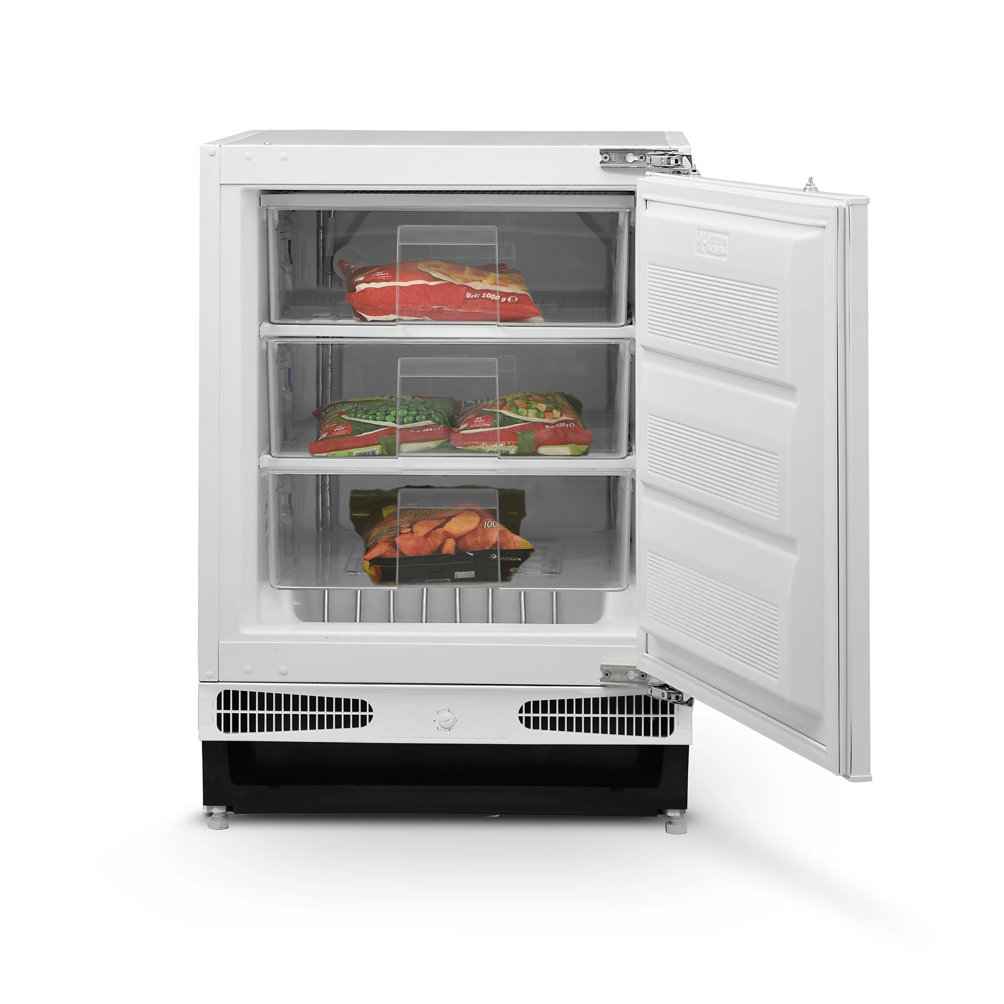 Montpellier MBUF96 - White Integrated Undercounter Freezer - 96L - E Energy Rating - Image 5
