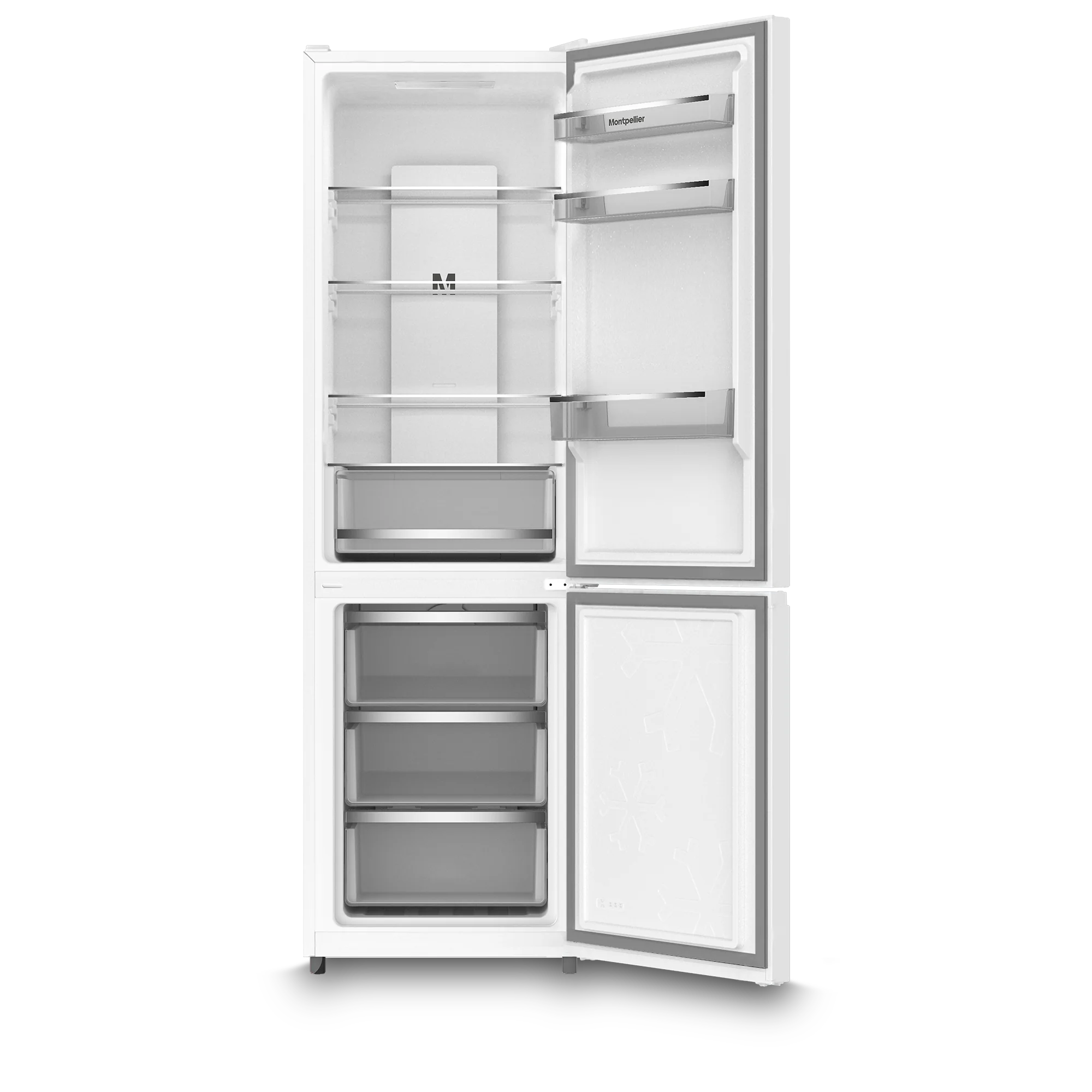 Montpellier MDANF188W - White Fridge Freezer - 310L 60/40 - E Energy - Image 2
