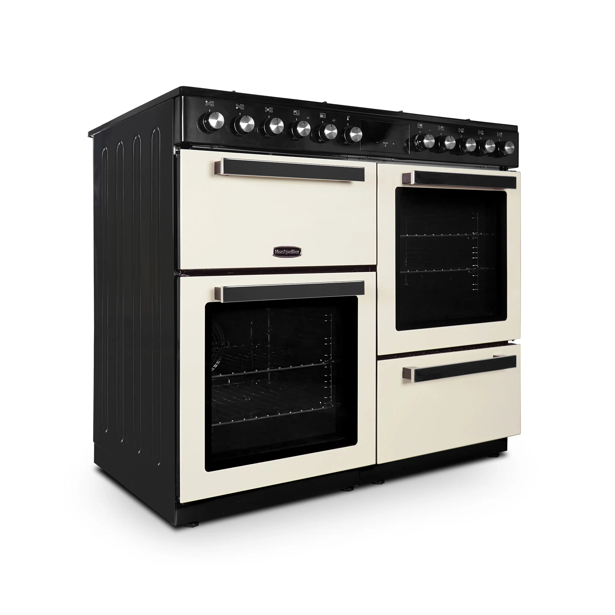 Montpellier MDFRC100C - Cream Freestanding Range Cooker - 7 Gas Burners - 2 Ovens - Image 2