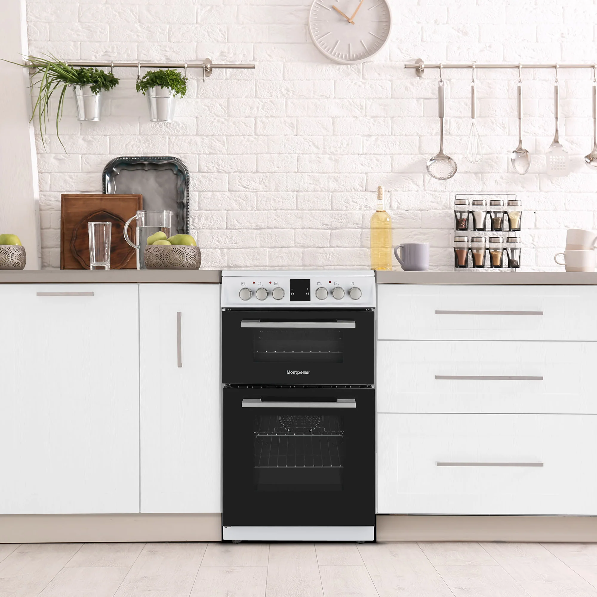 Montpellier MDOC50FW - White 50cm Double Ceramic Cooker - 58/32L Capacity - A/A Energy Rating - Image 5