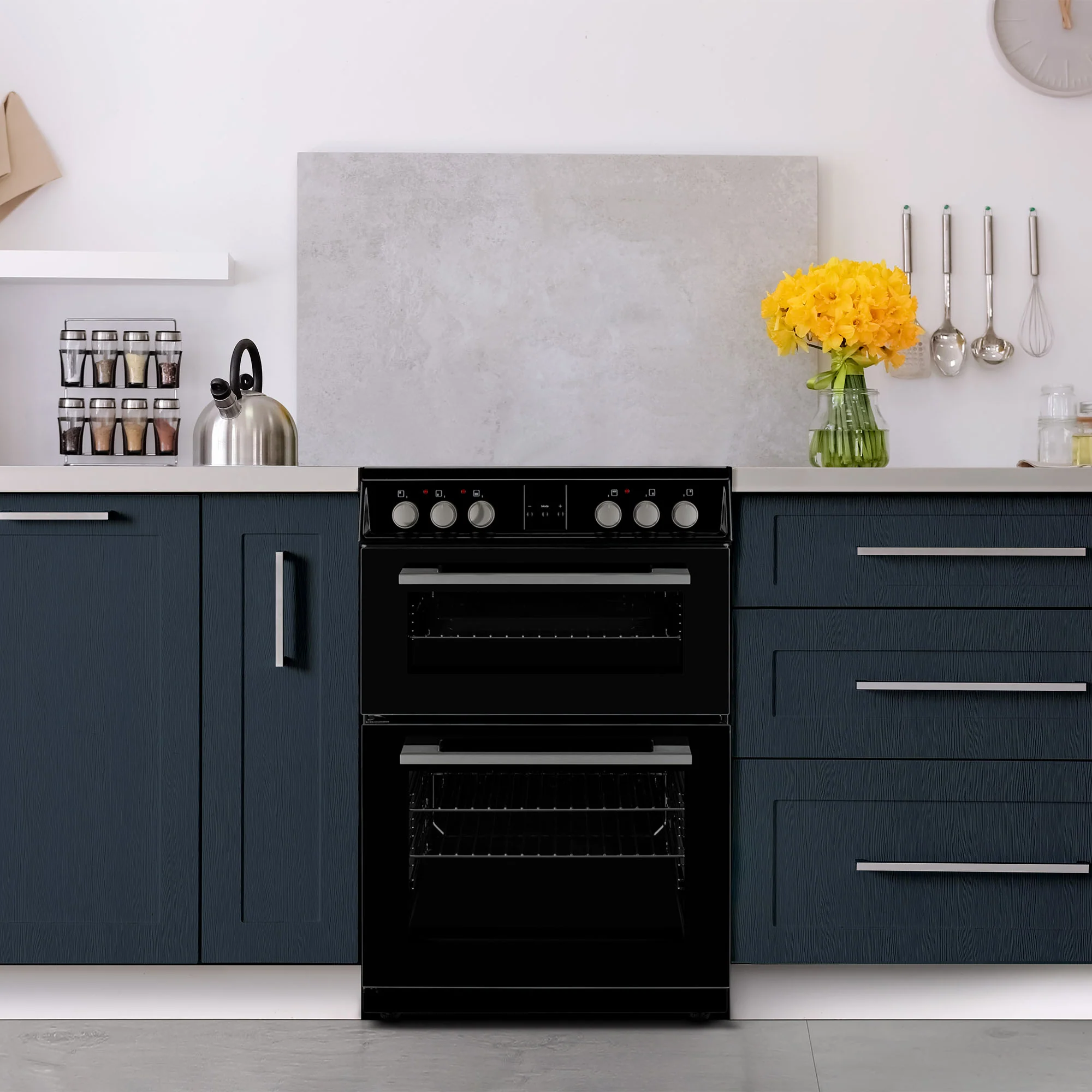 Montpellier MDOC60FK - Black 4 Zone Electric Cooker - A/A energy - Image 5