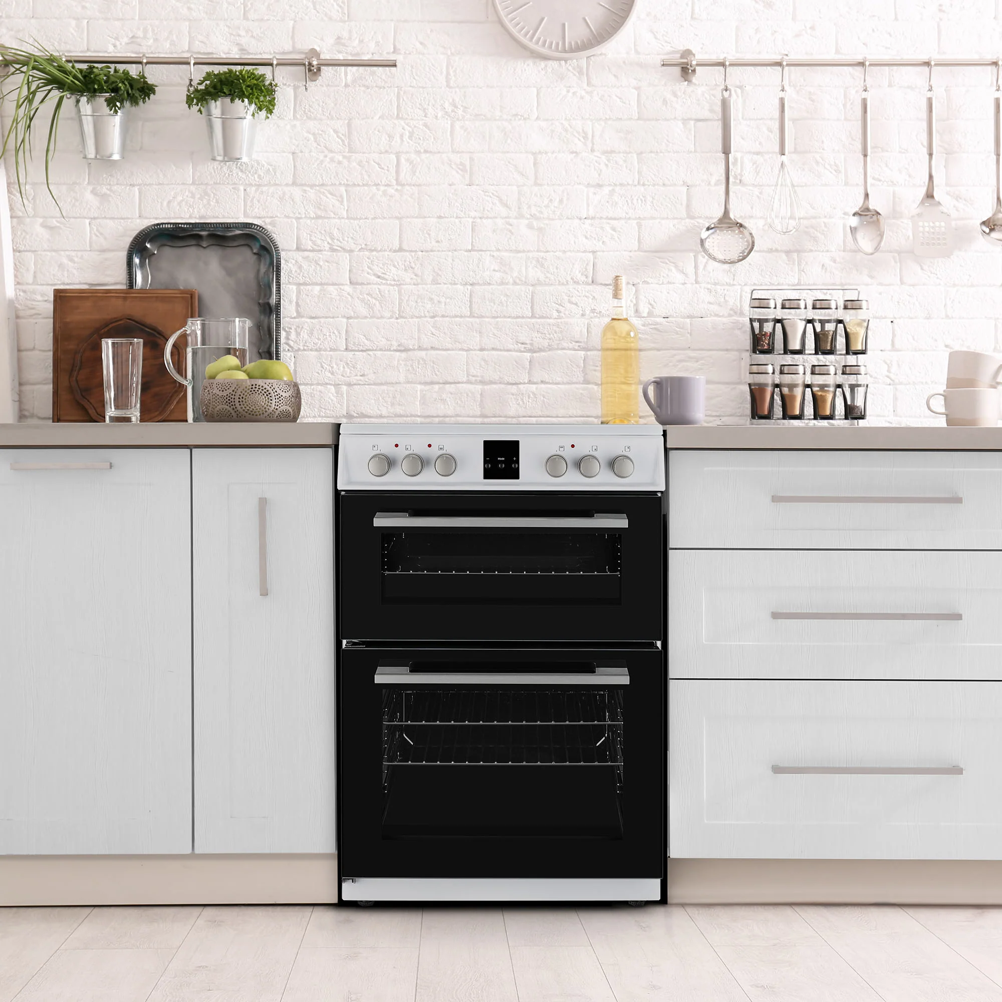 Montpellier MDOC60FW - White 60cm Ceramic Double Cooker - 72/39L Capacity - A/A Energy - Image 5