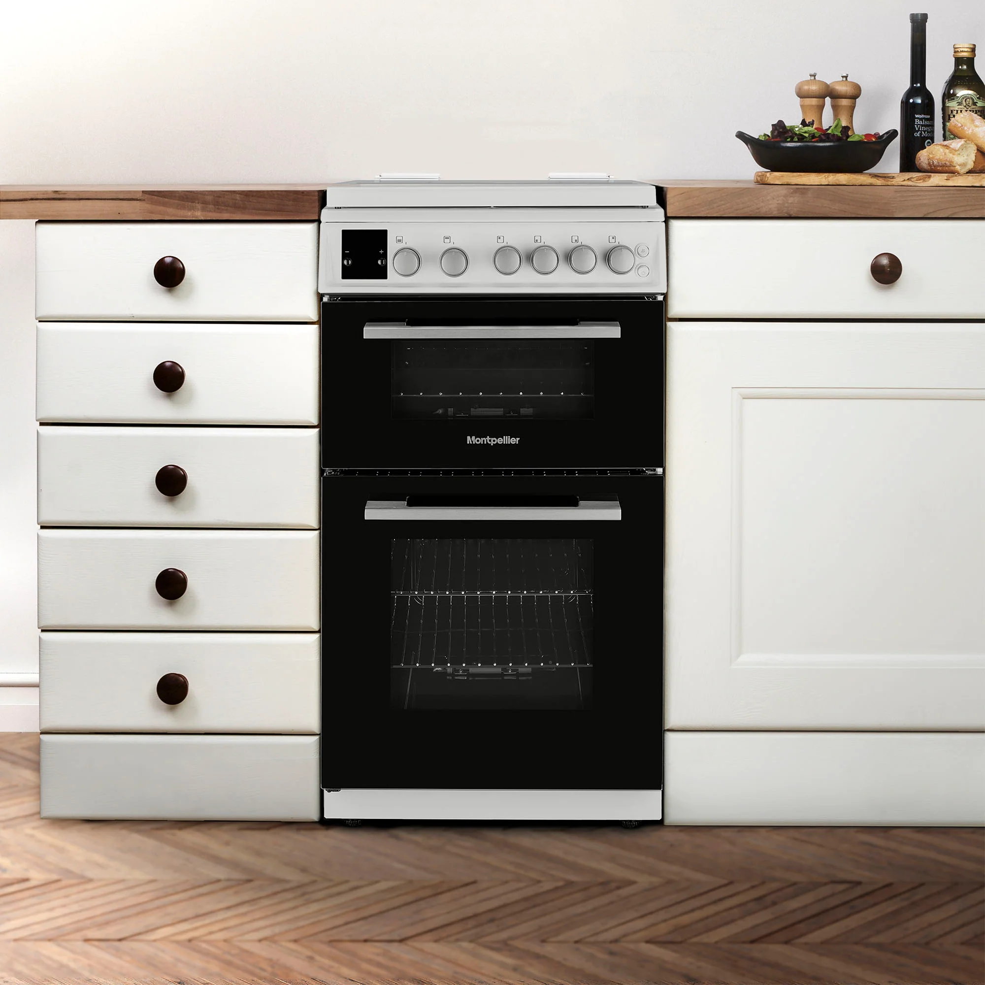 Montpellier MDOG50LW - White 50cm Double Gas Cooker - 56/24L Capacity - A+/A Energy - Image 5