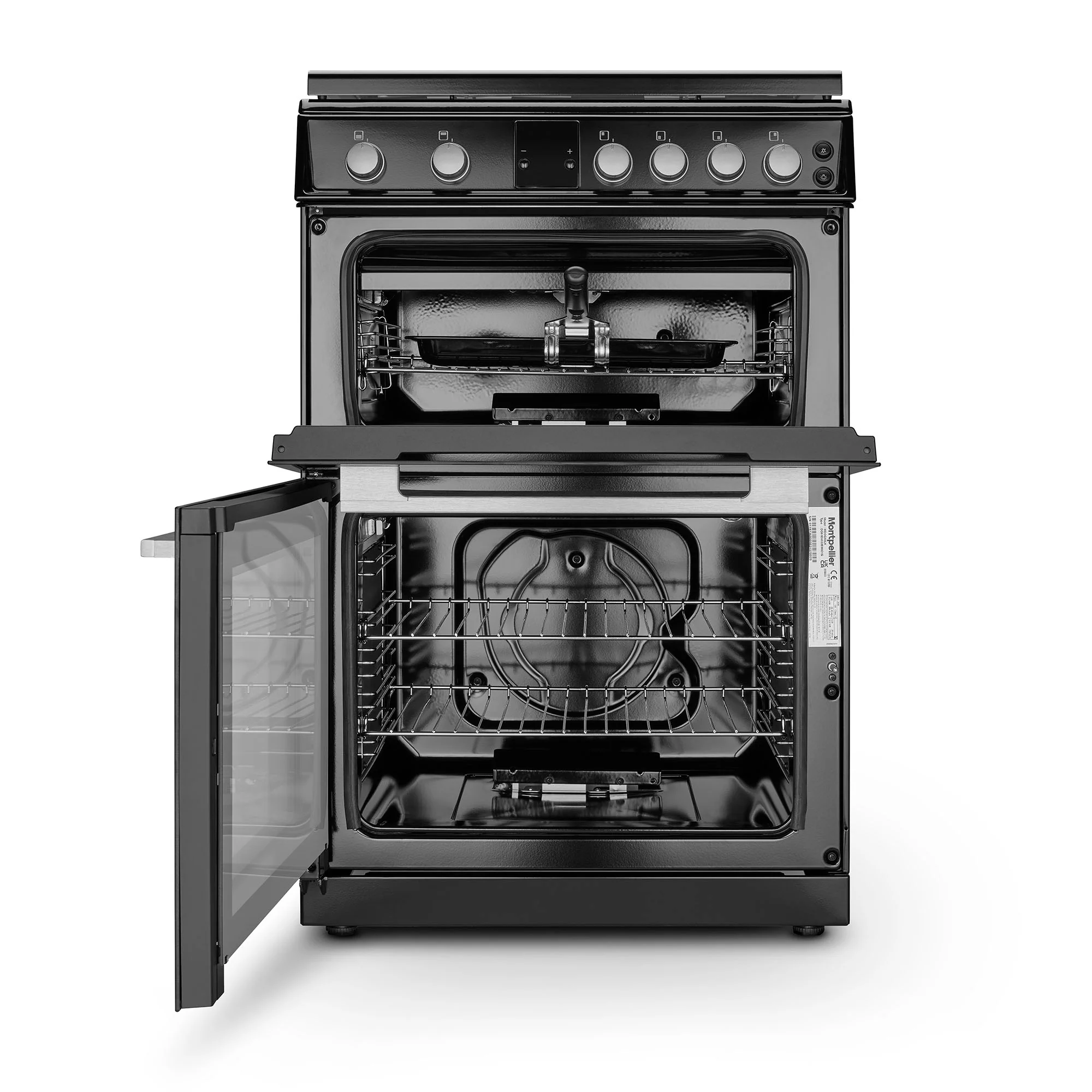 Montpellier MDOG60LK - Black 4 Zone Gas Cooker LPG Jets - A/A+ - Image 3