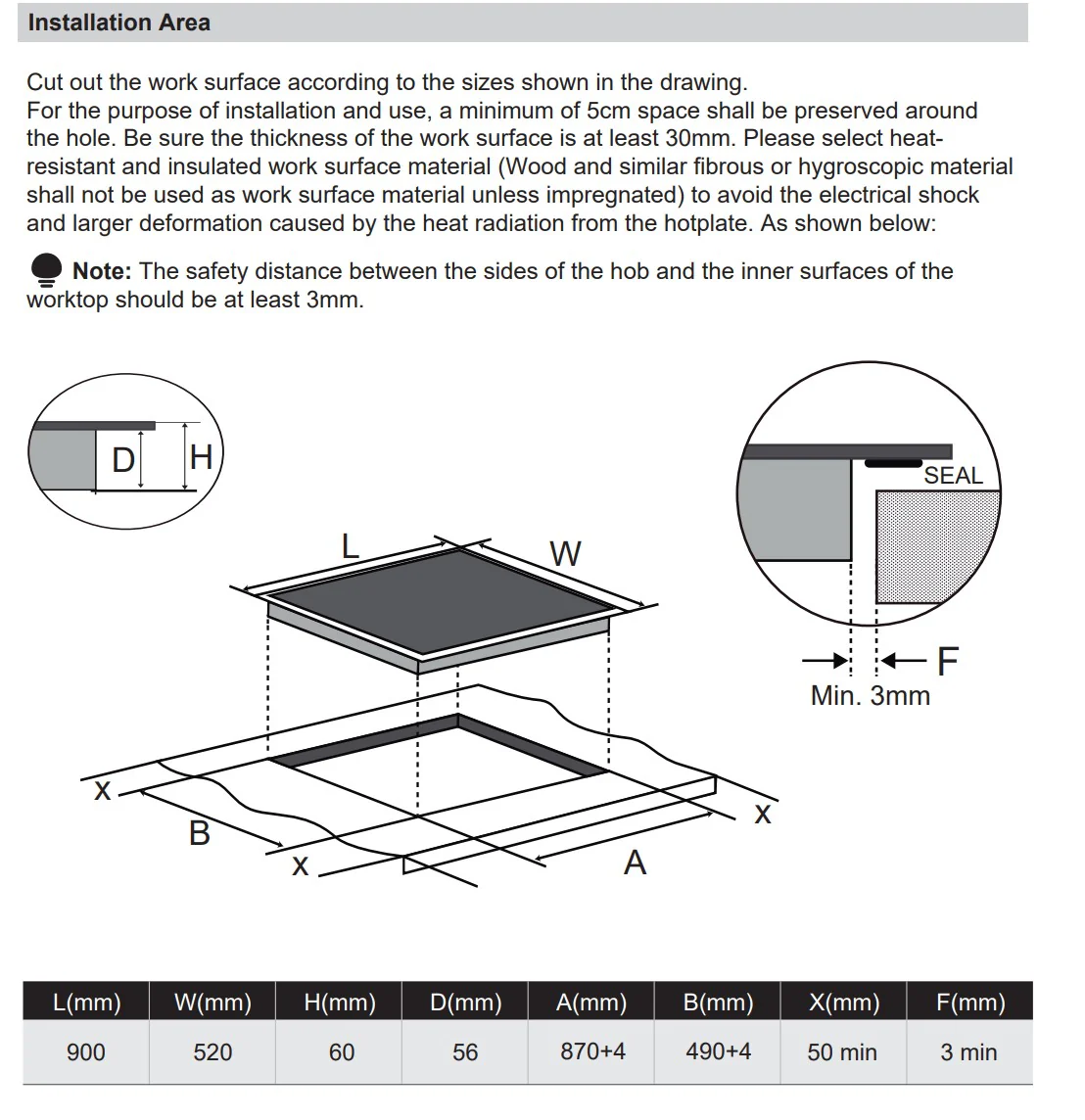 Montpellier MINH90 - Black 90cm 5 Zone Induction Hob - Boost Control - A Energy - Image 5