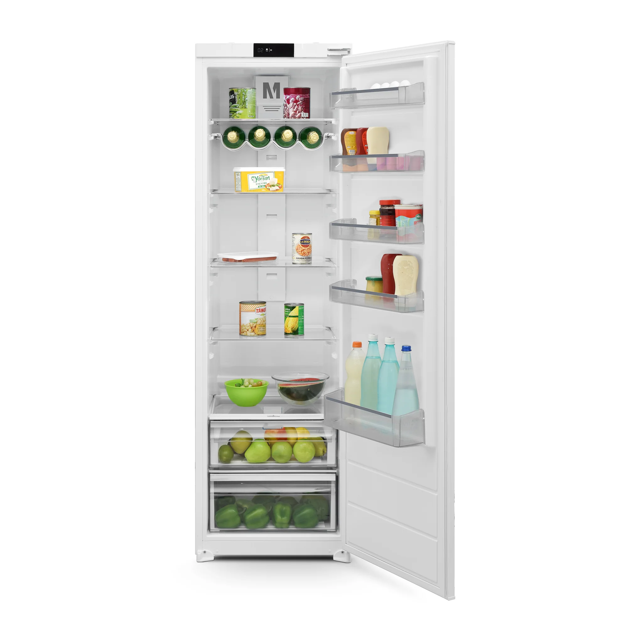 Montpellier MITL294 - White Integrated Tall Larder Fridge - Sliding Hinge - 294L Capacity - E Energy Rating - Image 5