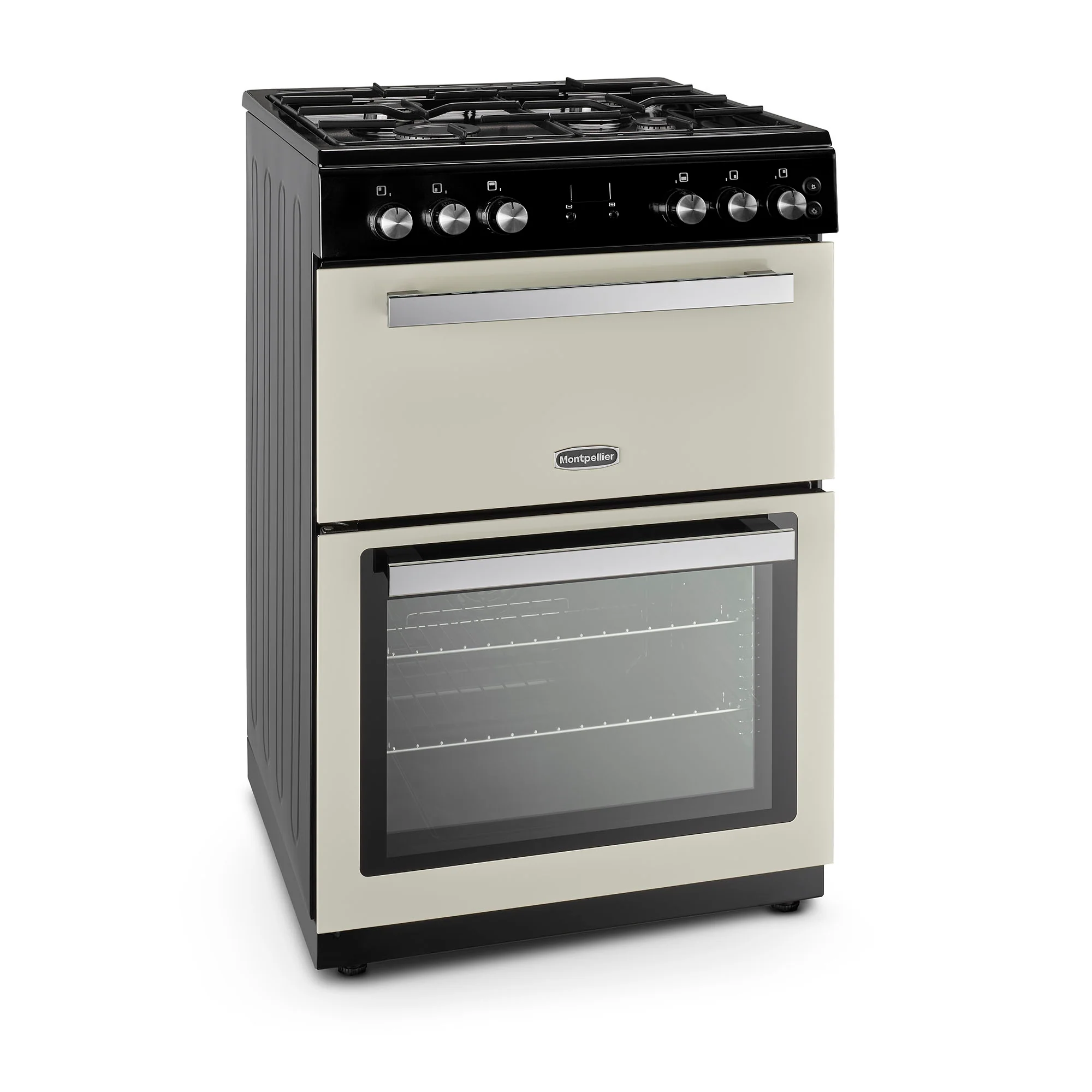 Montpellier MMRG60C - Cream 60cm Mini Range Gas Cooker - Double Oven, Integrated Grill - A+/A Energy - Image 3