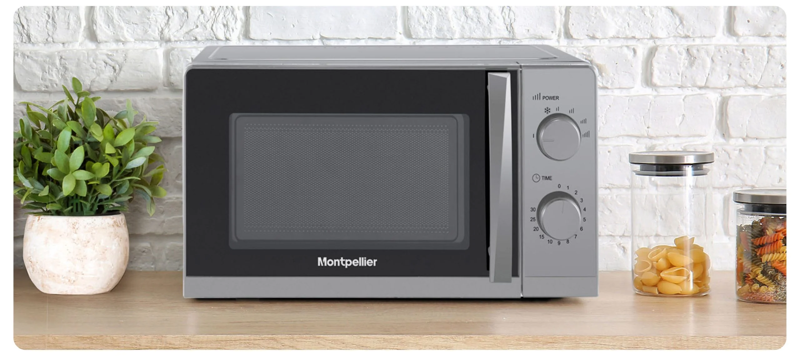 Montpellier MMW20SIL - Silver 20L Microwave - 700W - Image 4