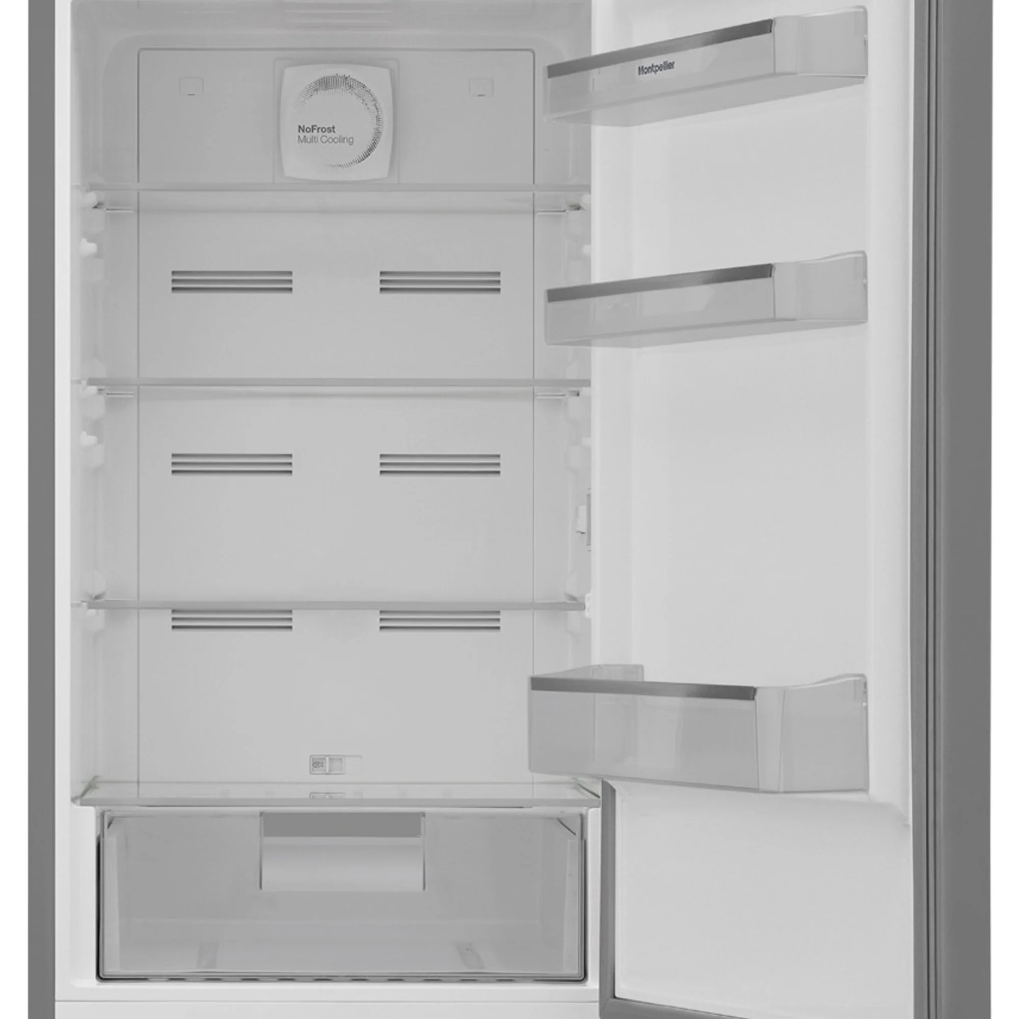 Montpellier MNF1860X - Inox Fridge Freezer - Garage Safe - 295L Capacity - 60/40 Split - E Energy Rating - Image 4