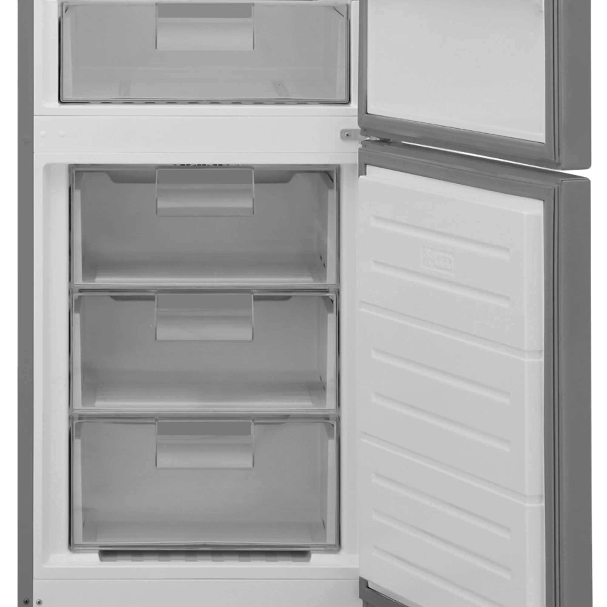 Montpellier MNF1860X - Inox Fridge Freezer - Garage Safe - 295L Capacity - 60/40 Split - E Energy Rating - Image 5