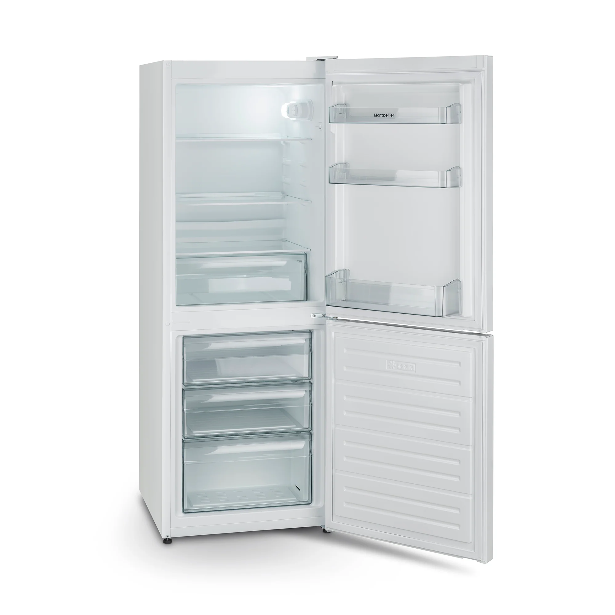 Montpellier MS155EW - White Low Frost Fridge Freezer - 230L Capacity - E Energy Rating - Image 2