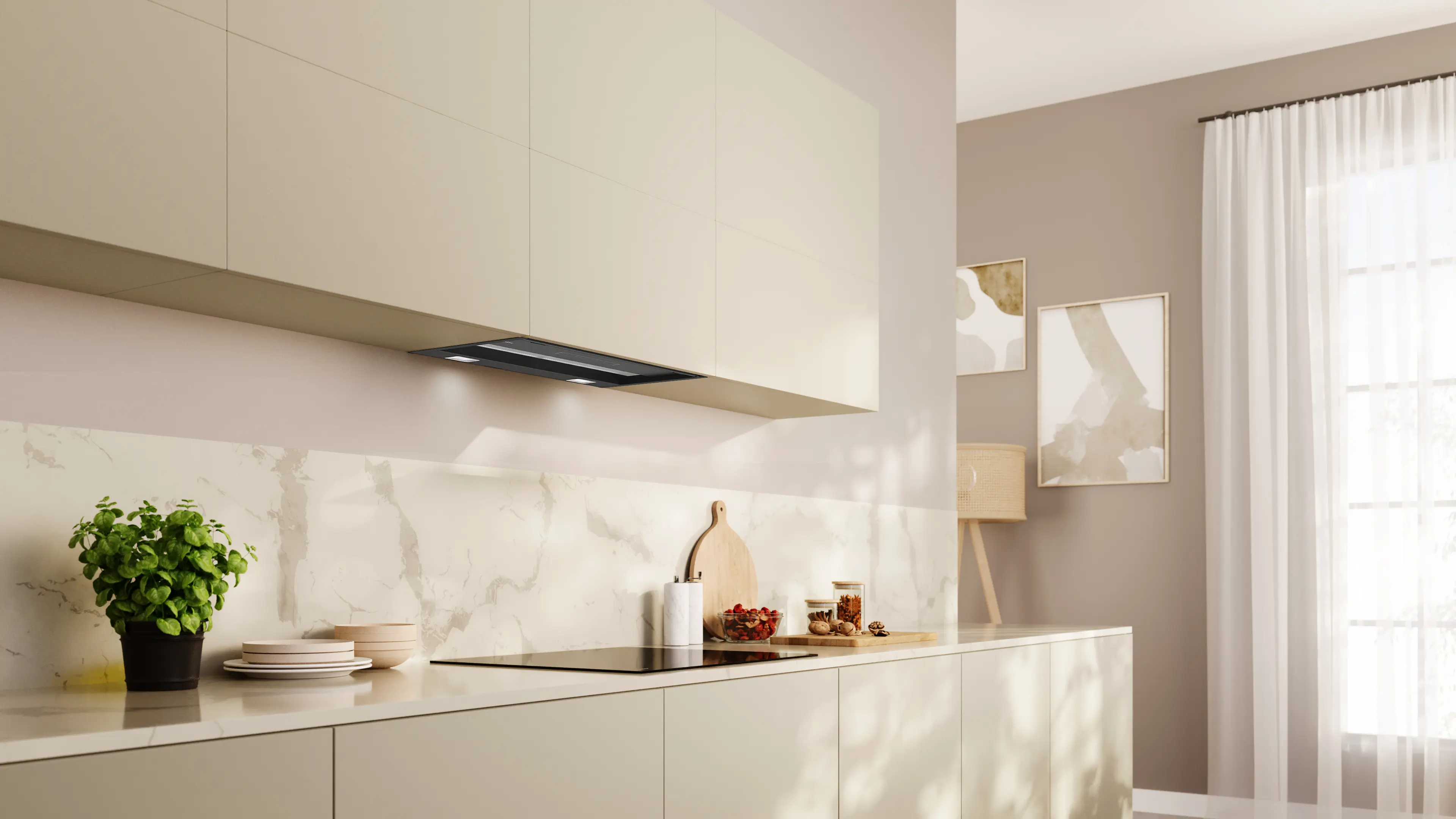 Neff D68XET2S0B - Black Integrated Hood 60cm - 851m³/h Boost - A+ Energy - Image 3