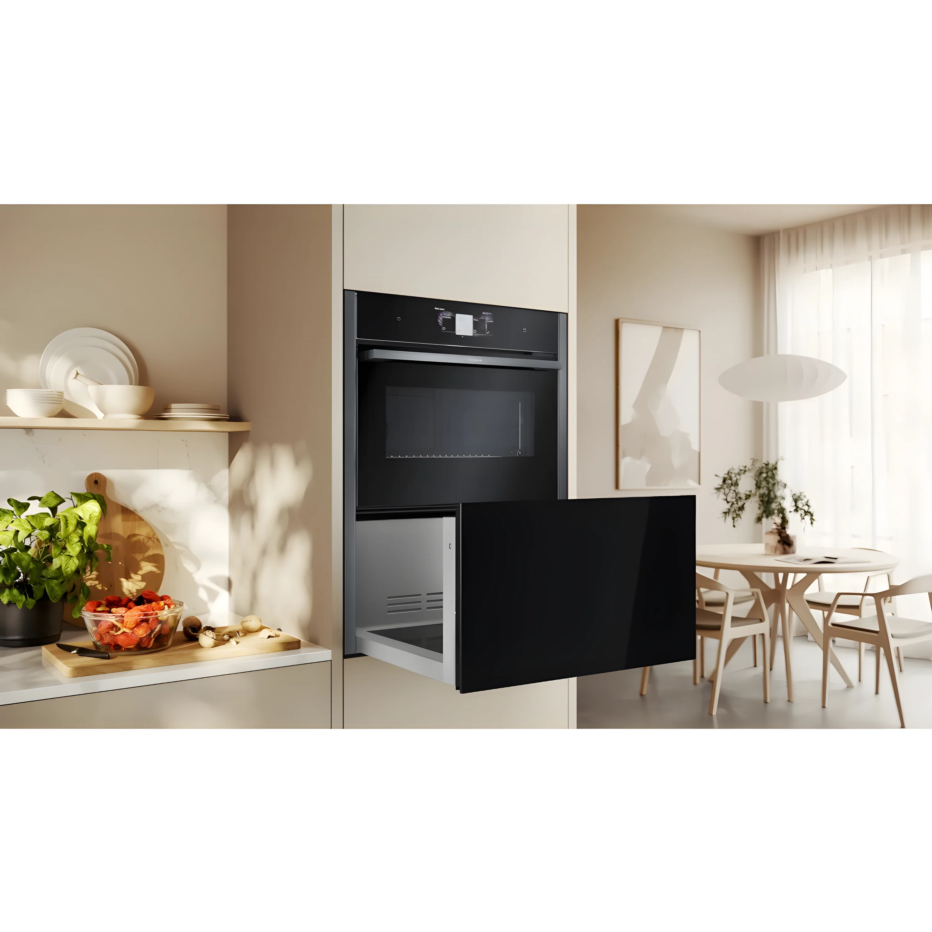 Neff N34HA11G1B N70 - Graphite Warming Drawer - 54L Capacity - Stainless Steel - Image 4