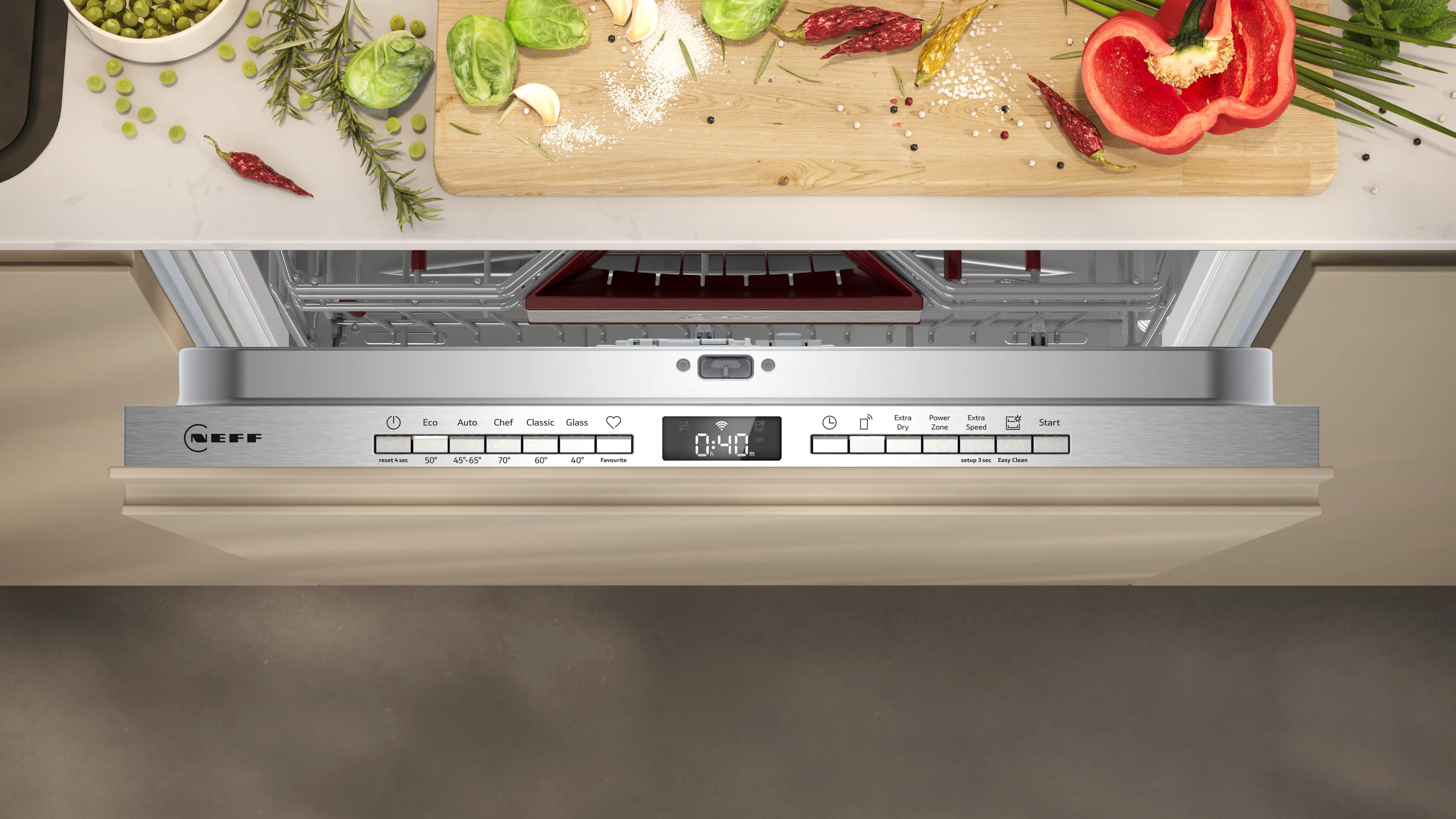 Neff S195HCX17G - Fully Integrated Dishwasher 60cm - Chef 70°C Programme - C Energy - Image 3