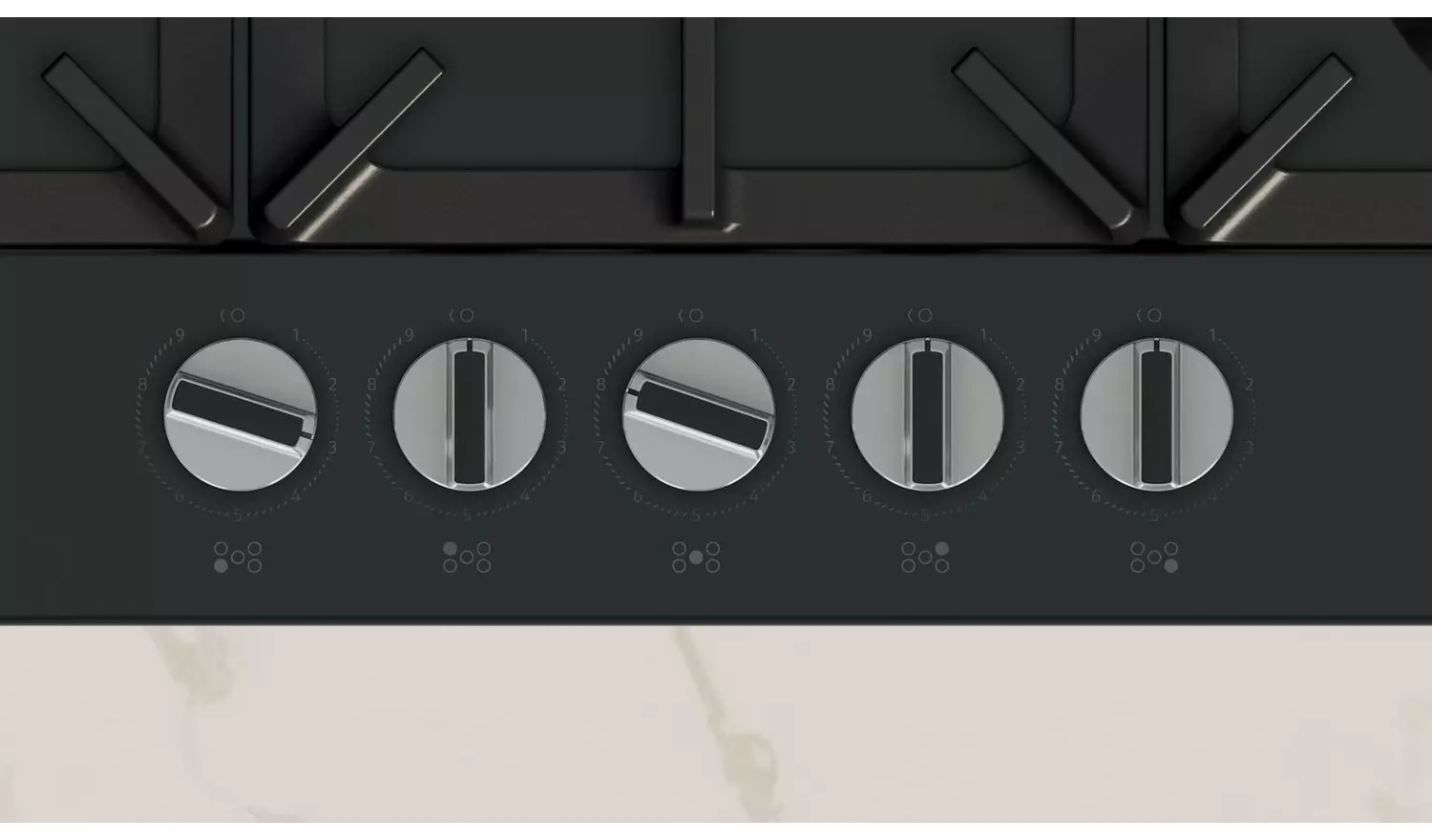Neff T27CIQ8S0 - Black Gas Hob - 75cm - 5 Cooking Zones - Image 2