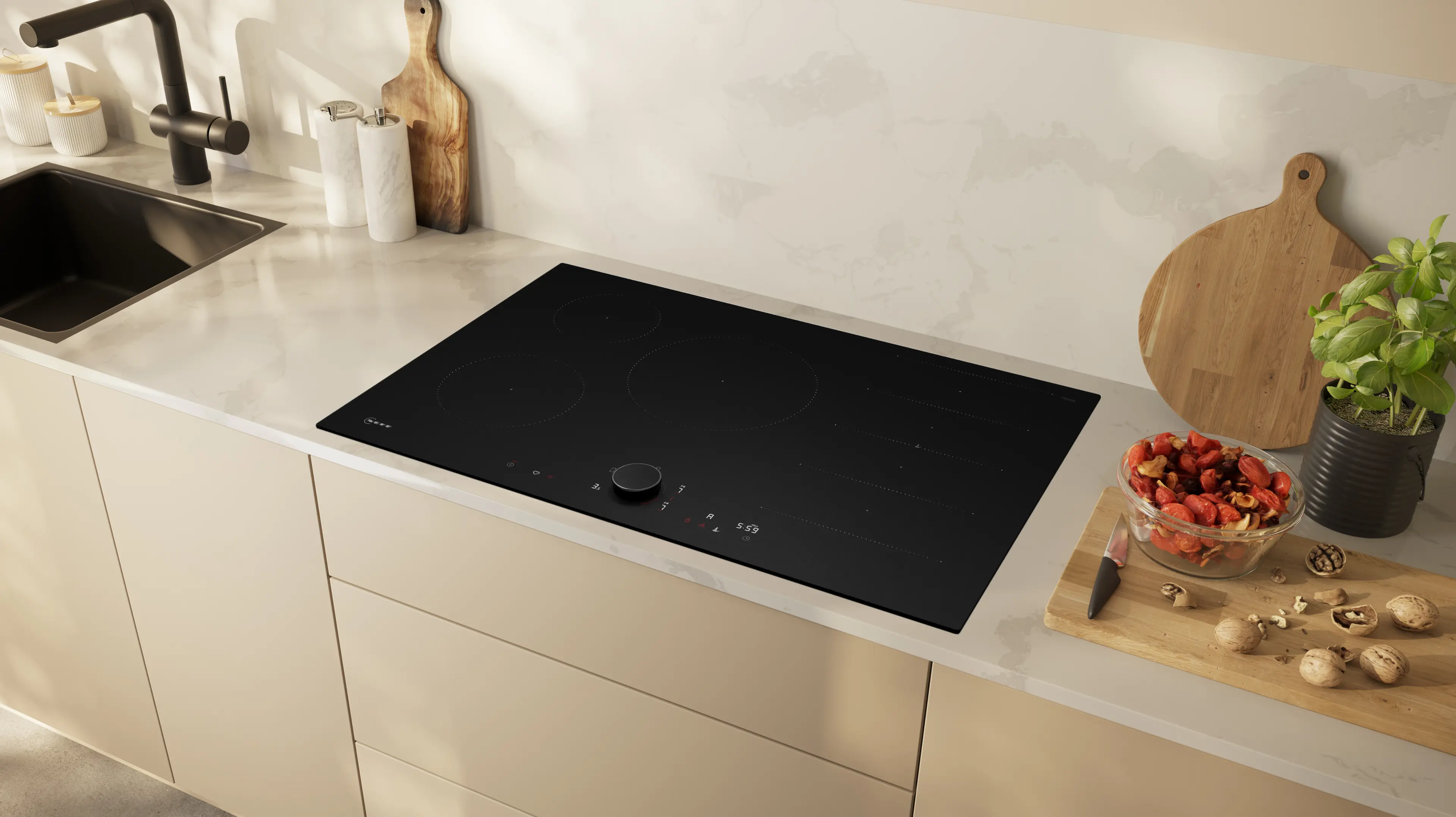 Neff T68NUV4A0 - Matt Black 80cm Induction Hob - 5 Zones - Flex Induction - Image 4