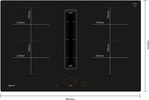Neff V58NHQ4L0 - Black 4 Zone Venting Hob - B energy - Image 3