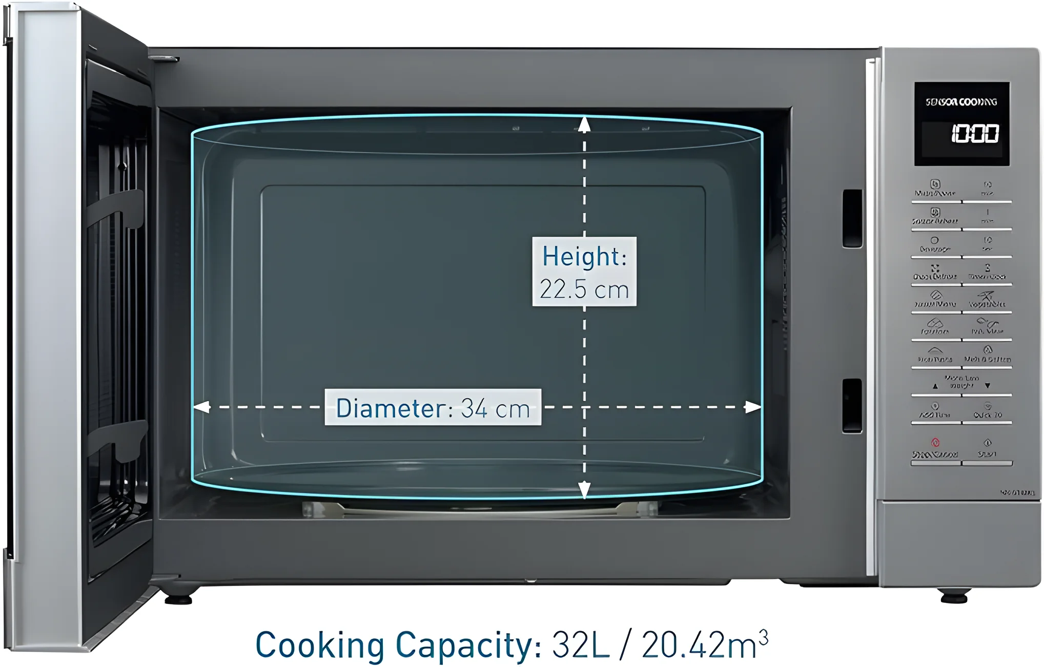 Panasonic PA4900 NN-ST48KSBPQ Microwave Silver 1000 W 32 litres - Image 2