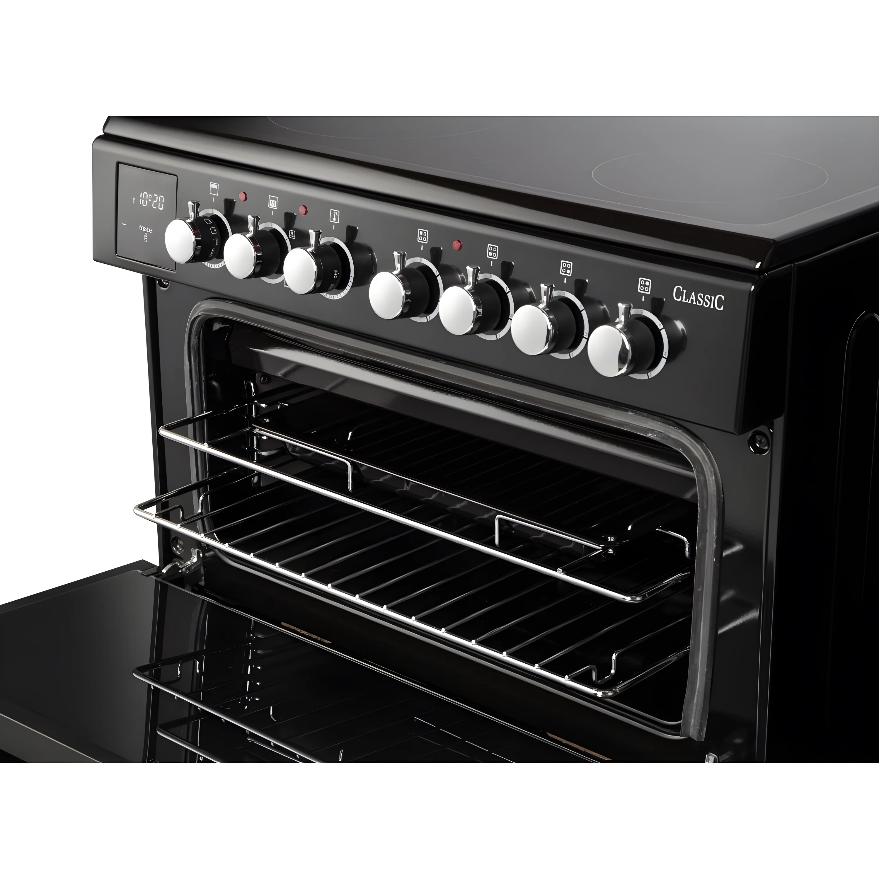 Rangemaster CLA60ECBL/C - Black Ceramic Electric Cooker - 69/39L Capacity - A Energy Rating - Image 3