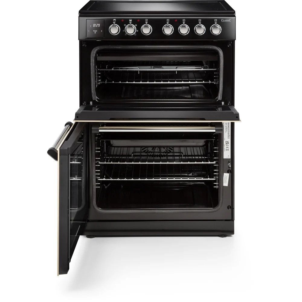 Rangemaster CLA60ECCR/C - Cream Ceramic Electric Cooker - 4 Zones, Double Oven 69/39L, A Energy - Image 2