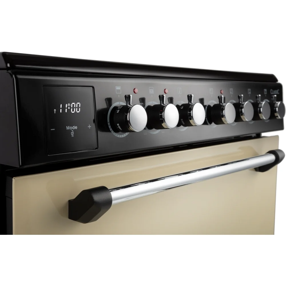 Rangemaster CLA60ECCR/C - Cream Ceramic Electric Cooker - 4 Zones, Double Oven 69/39L, A Energy - Image 3