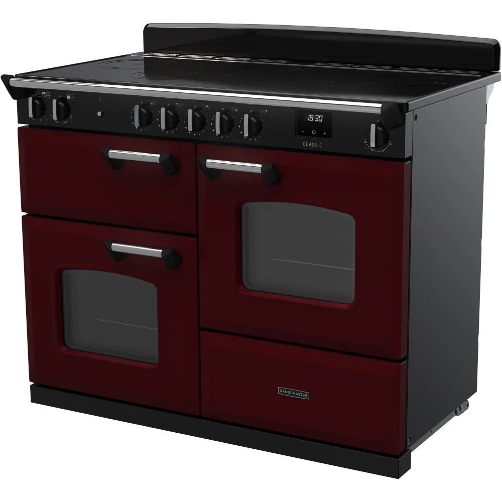 Rangemaster CLO110EIPBOR/CM1 Classic - Bordeaux/Chrome 110cm Range Cooker - Induction Hob - A Rated - Image 5