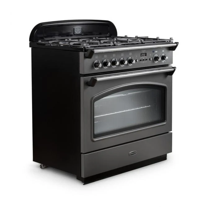 Rangemaster Classic FX CLAS90FXDFFSB/B - Stone Blue/Brass Range Cooker - 114L - A Rated - Image 2