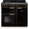 Rangemaster CLDL100DFPGBL/AB1 - Black/Antique Brass 100cm Dual Fuel Range Cooker - 80L & 82L Capacity - A Energy Rating - Image 2