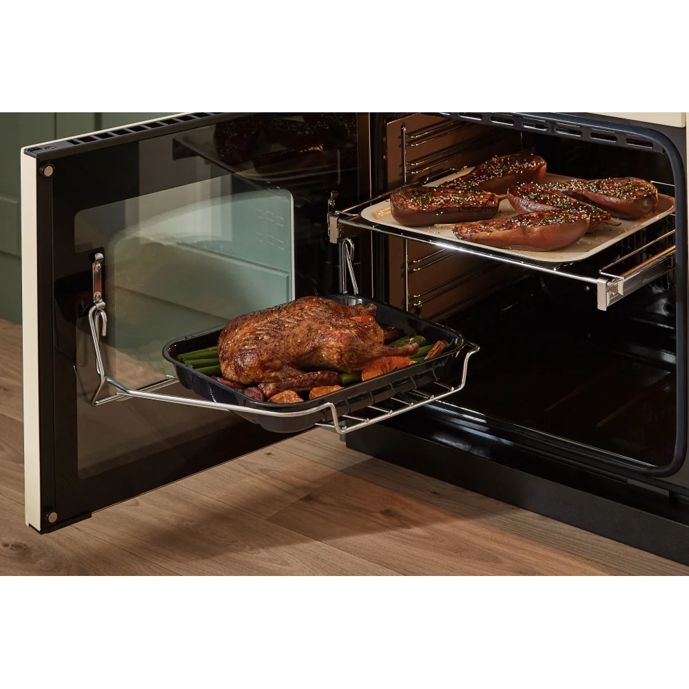 Rangemaster CLDL90DFPCBL/AB1 - Black Dual Fuel Range Cooker - 90cm - A Energy - Image 3