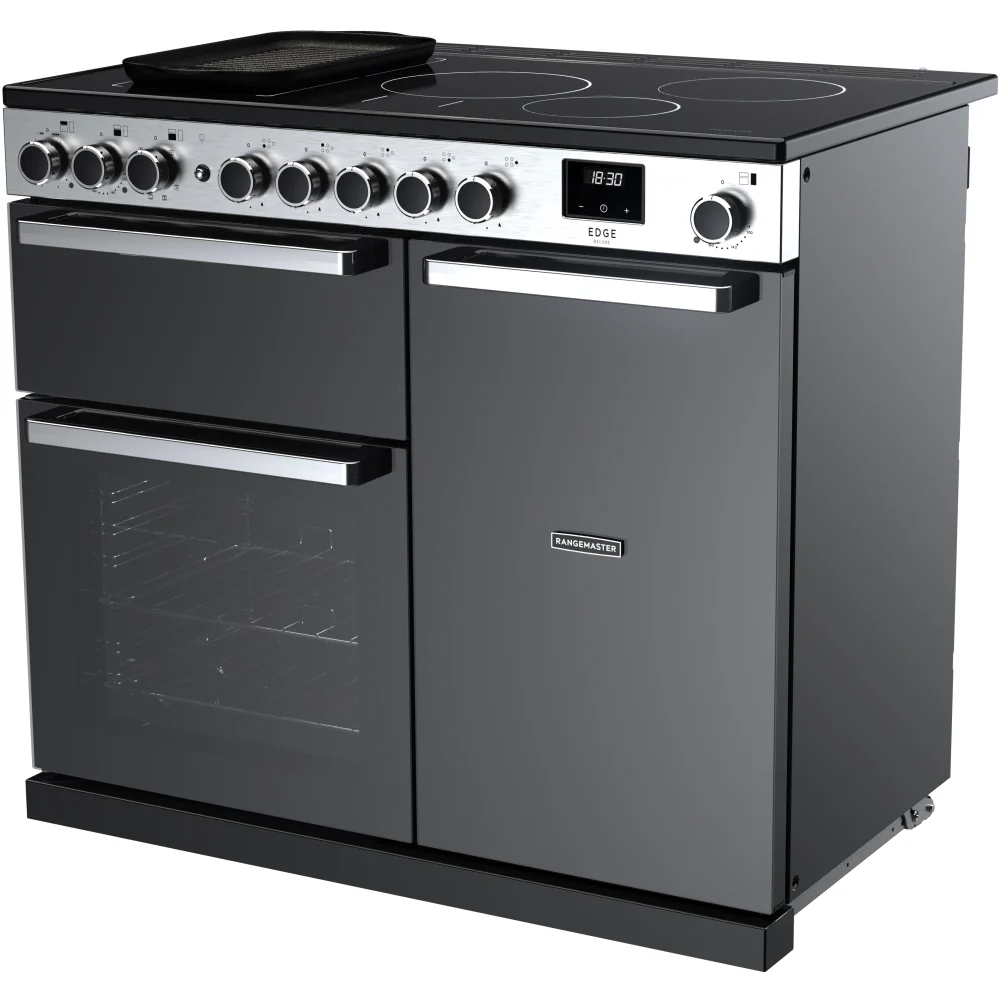 Rangemaster EDDL100EIGBLK/CM1 Edge Deluxe 100cm Induction Black Glass/Chrome - Image 2